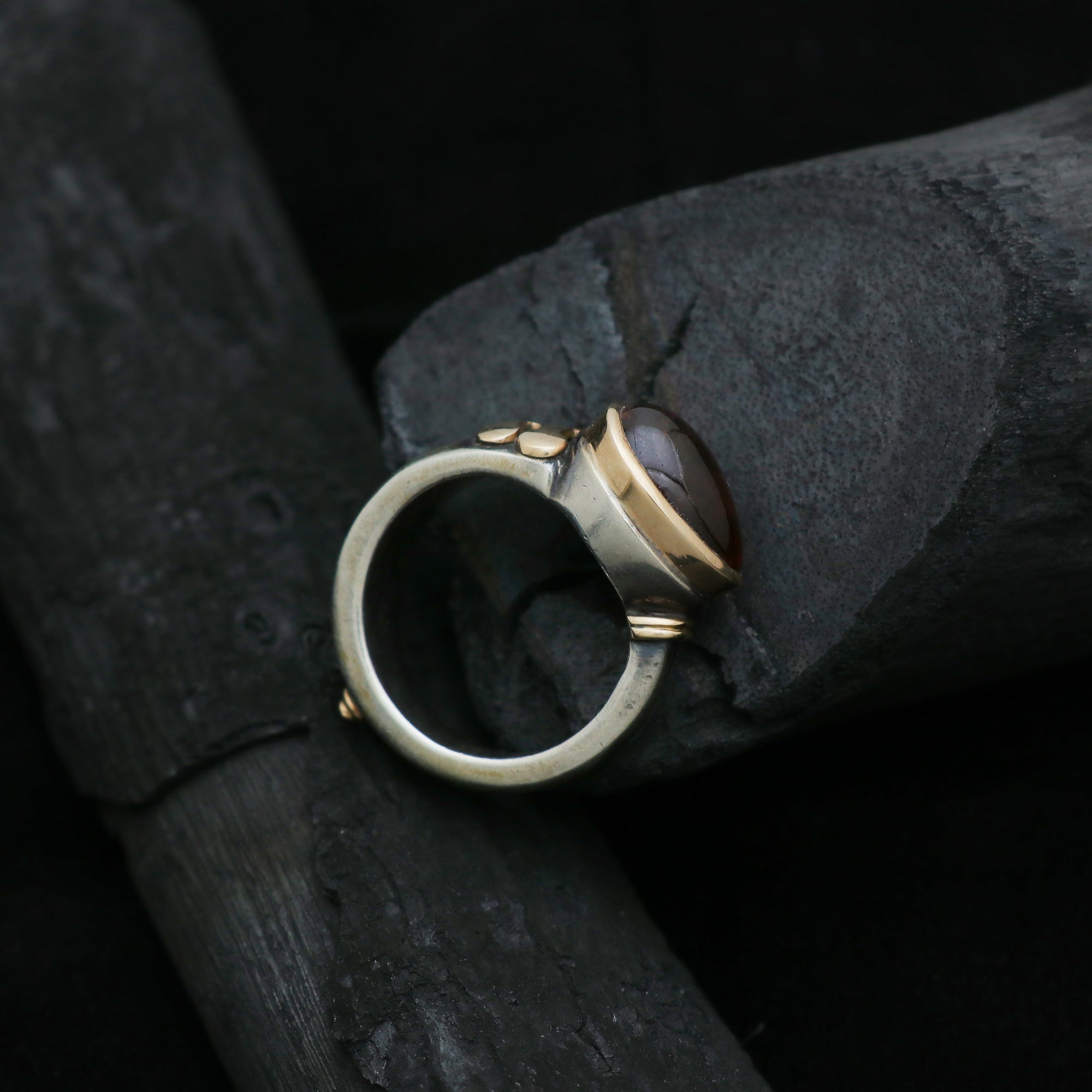 Natural Tourmaline Roman Ring