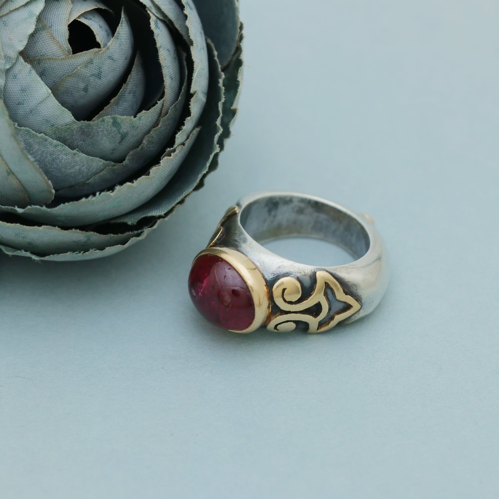 Natural Tourmaline Roman Ring
