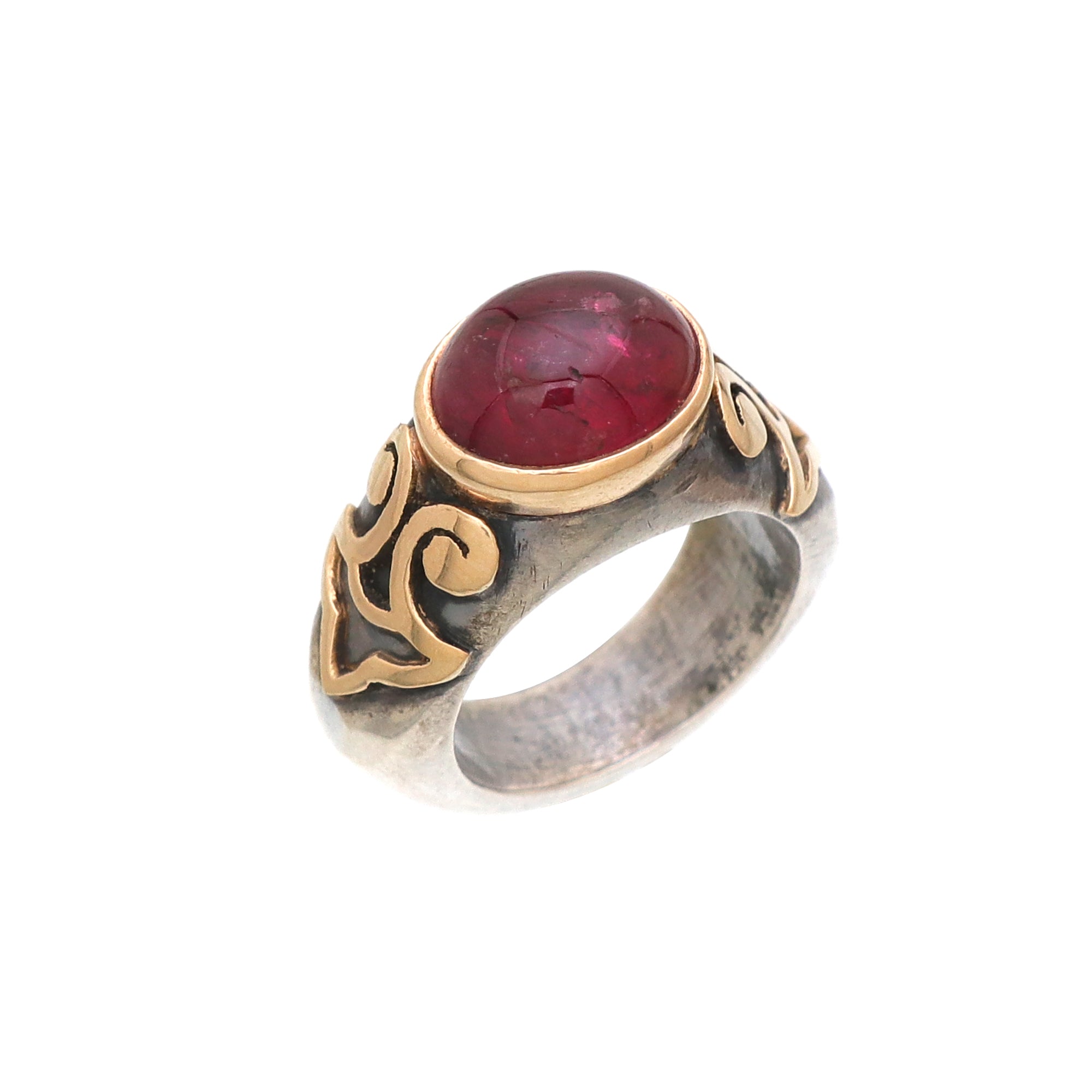 Natural Tourmaline Roman Ring