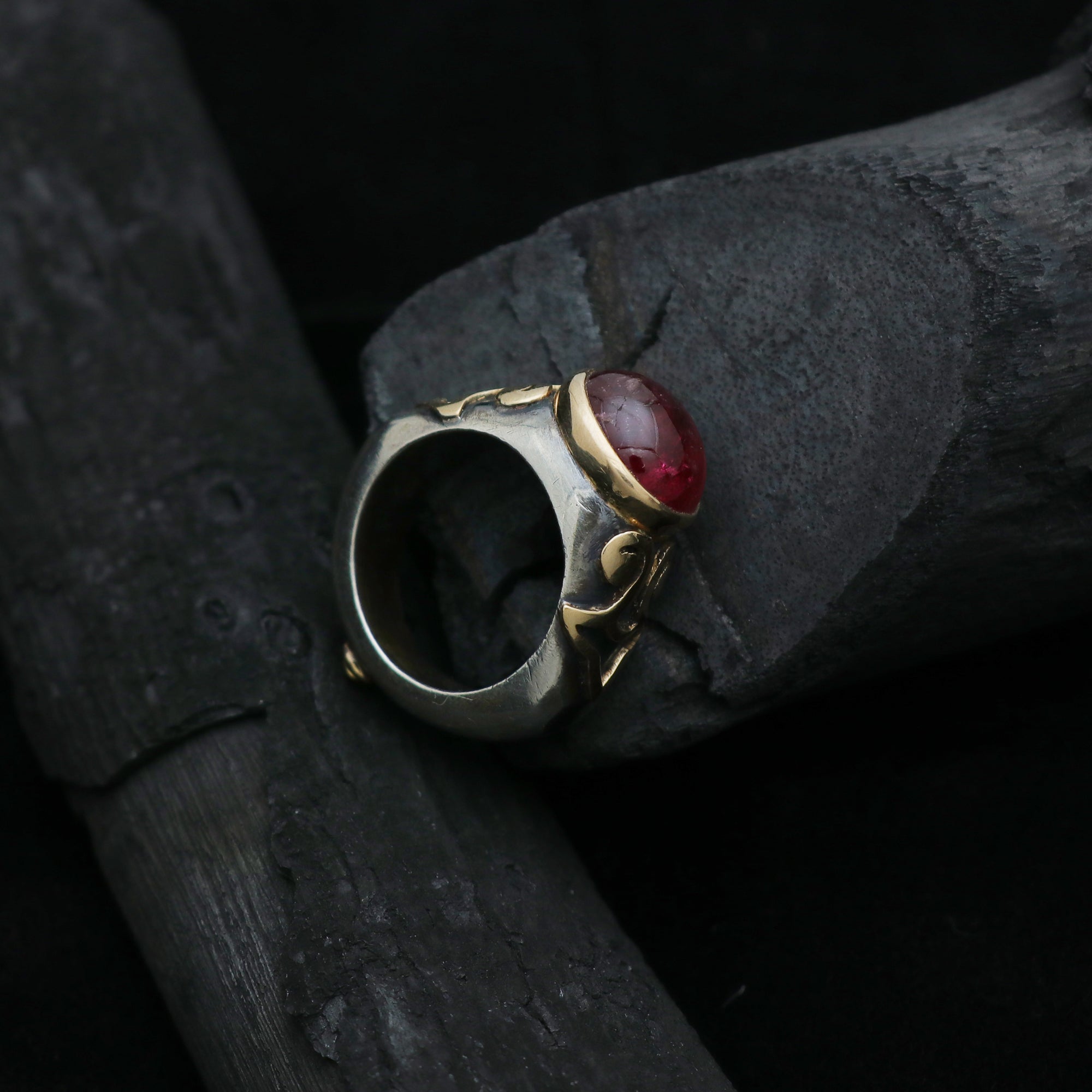 Natural Tourmaline Roman Ring