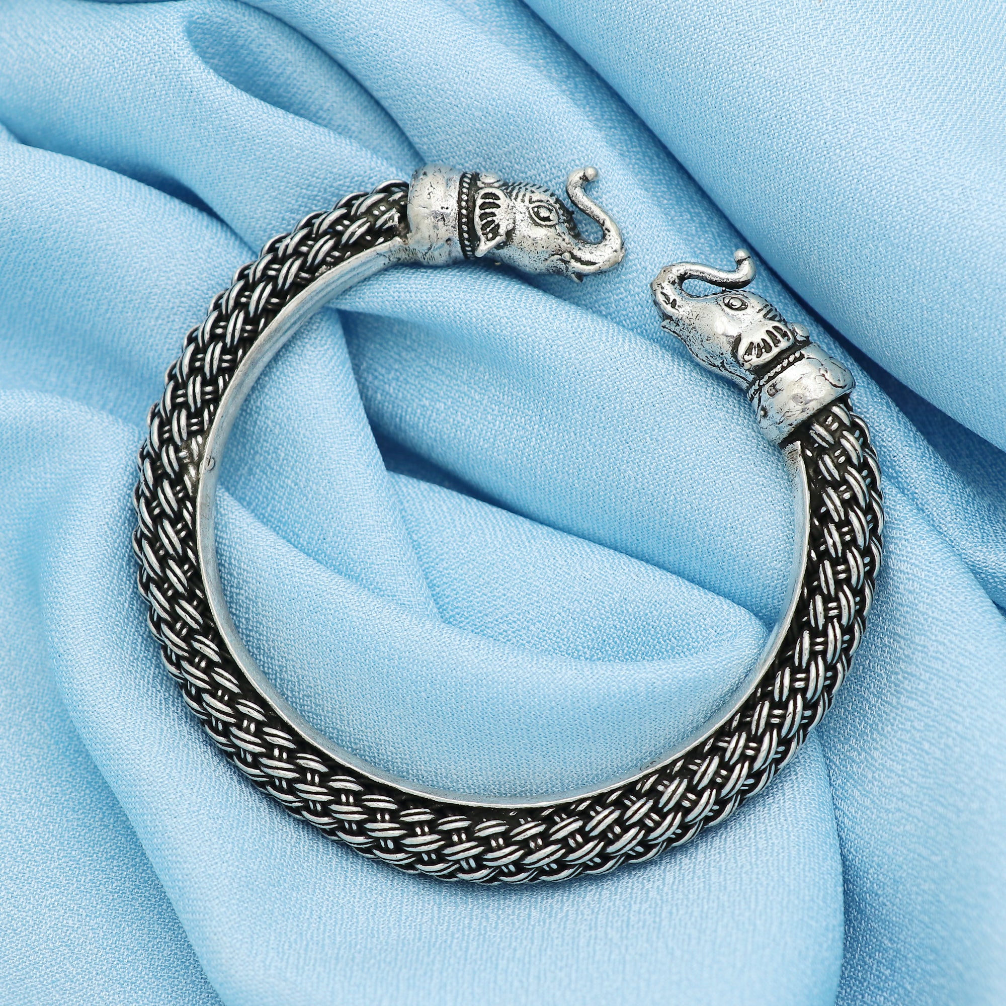 Elephant Kada Silver