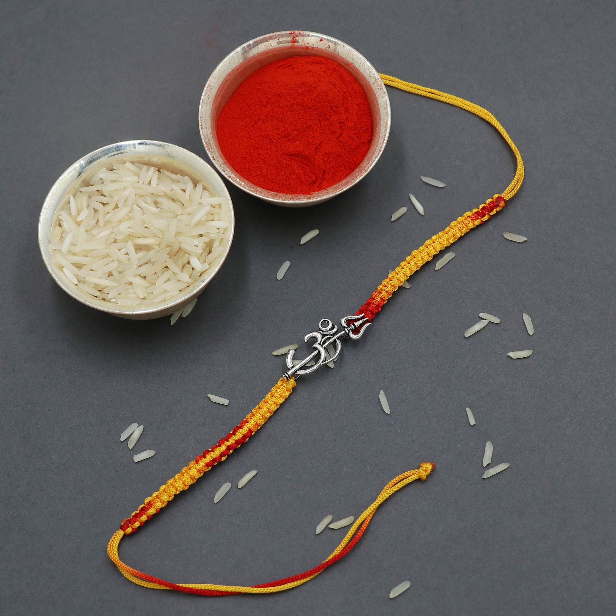 Shiva Trishul Silver Rakhi