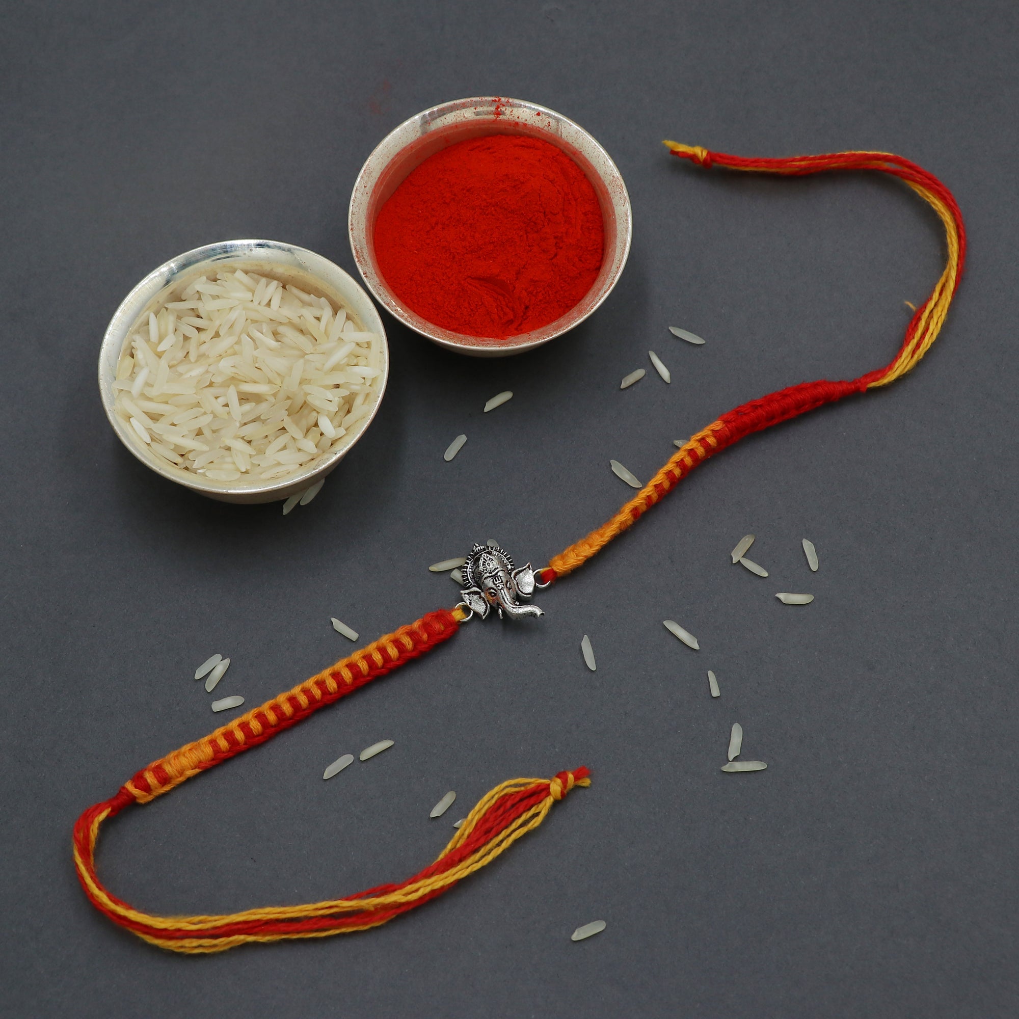 Ganeshmukha Silver Rakhi