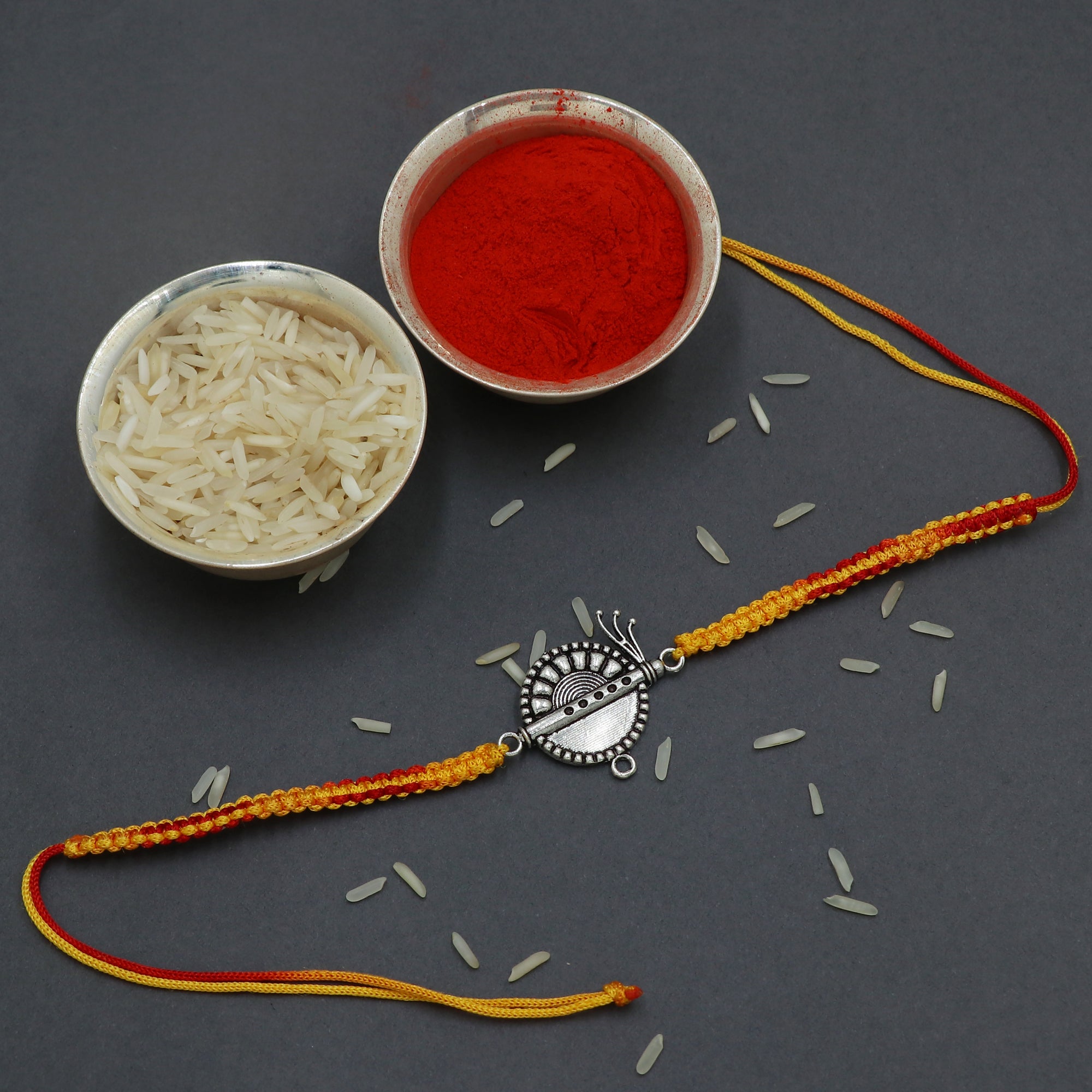 Krishn Basuri Silver Rakhi