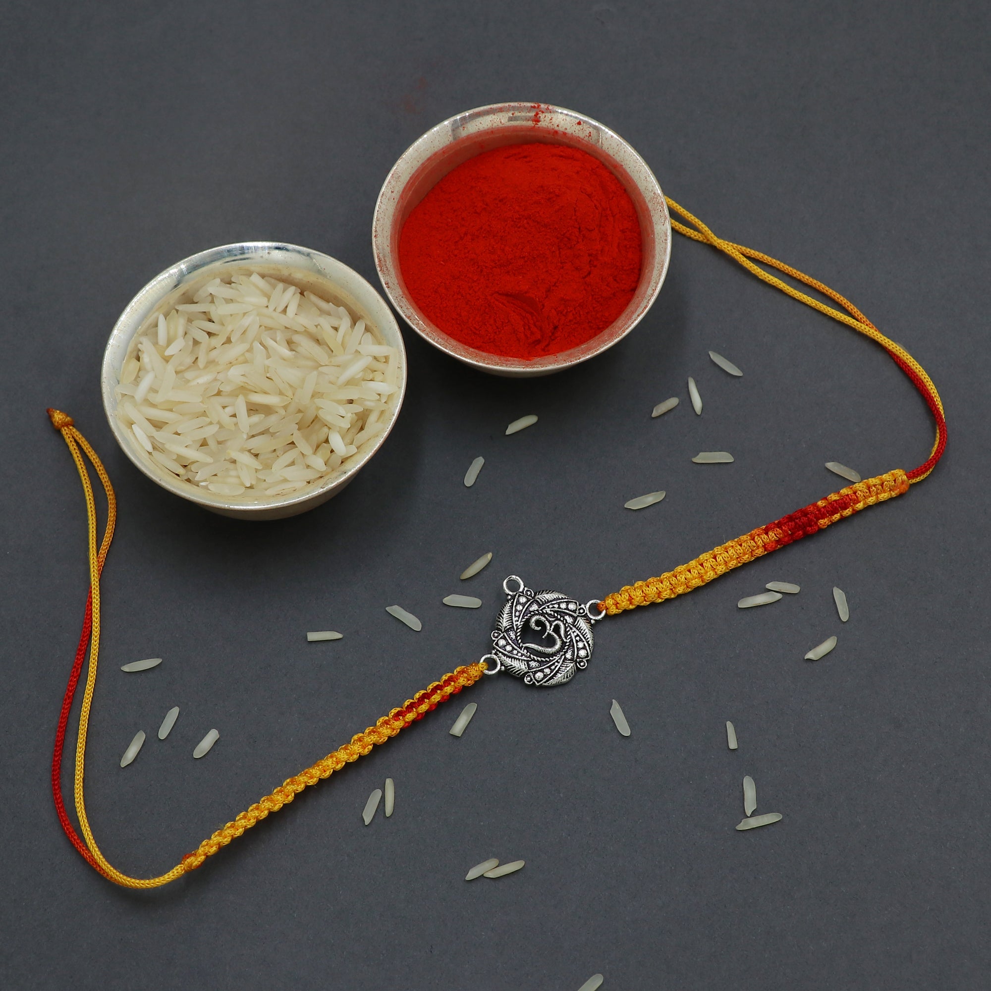 Silver Antriksh Om Rakhi