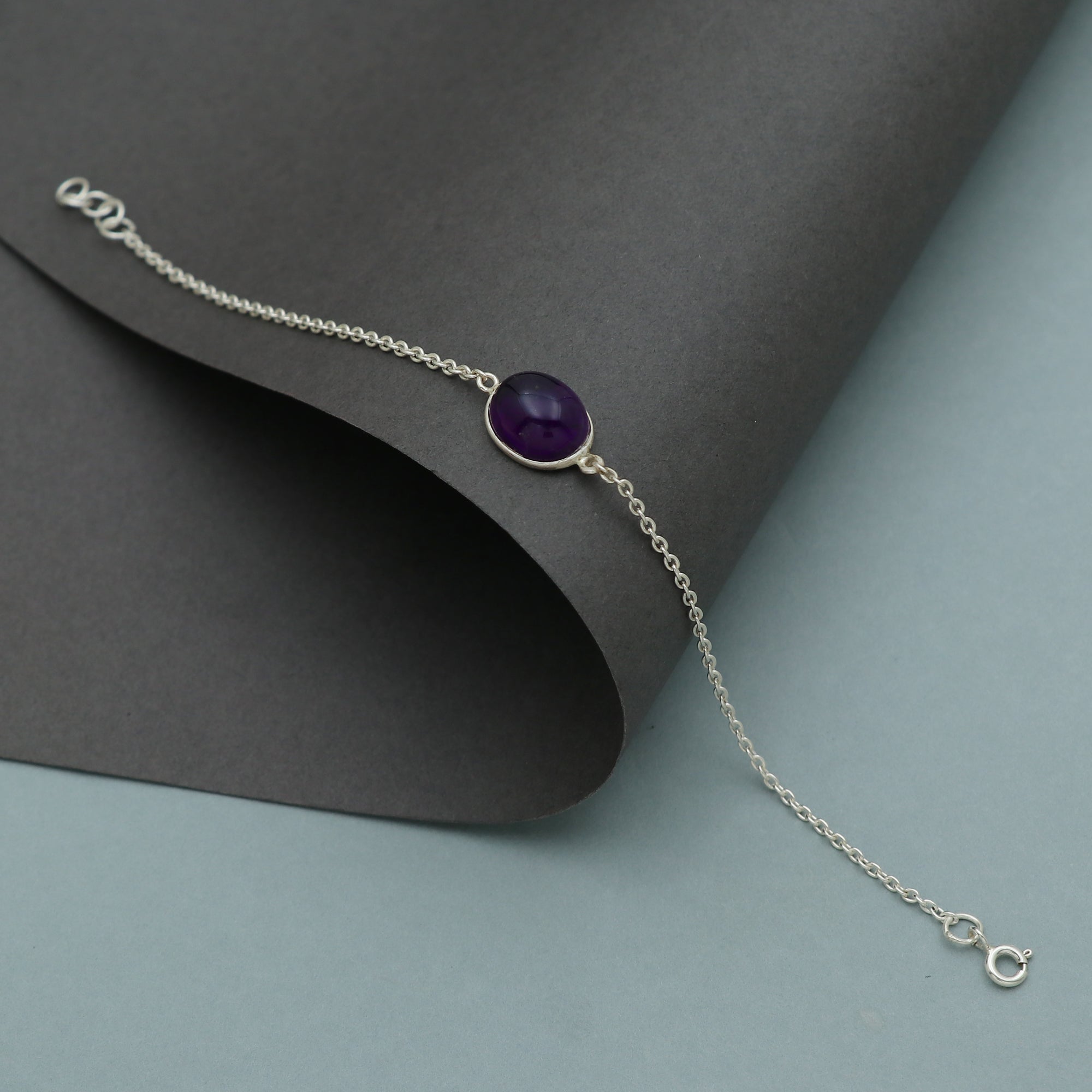Classic Amethyst Oval Bracelet