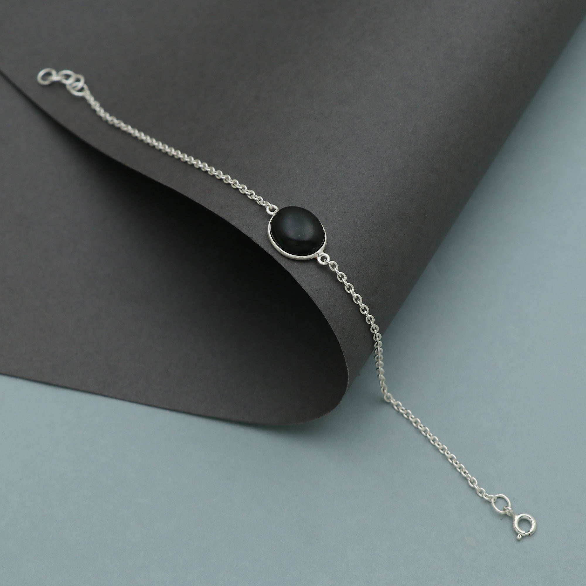 Classic Black Onyx Oval Bracelet