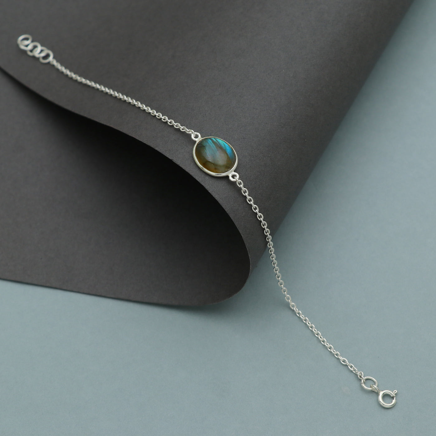 Classic Labradorite Oval Bracelet