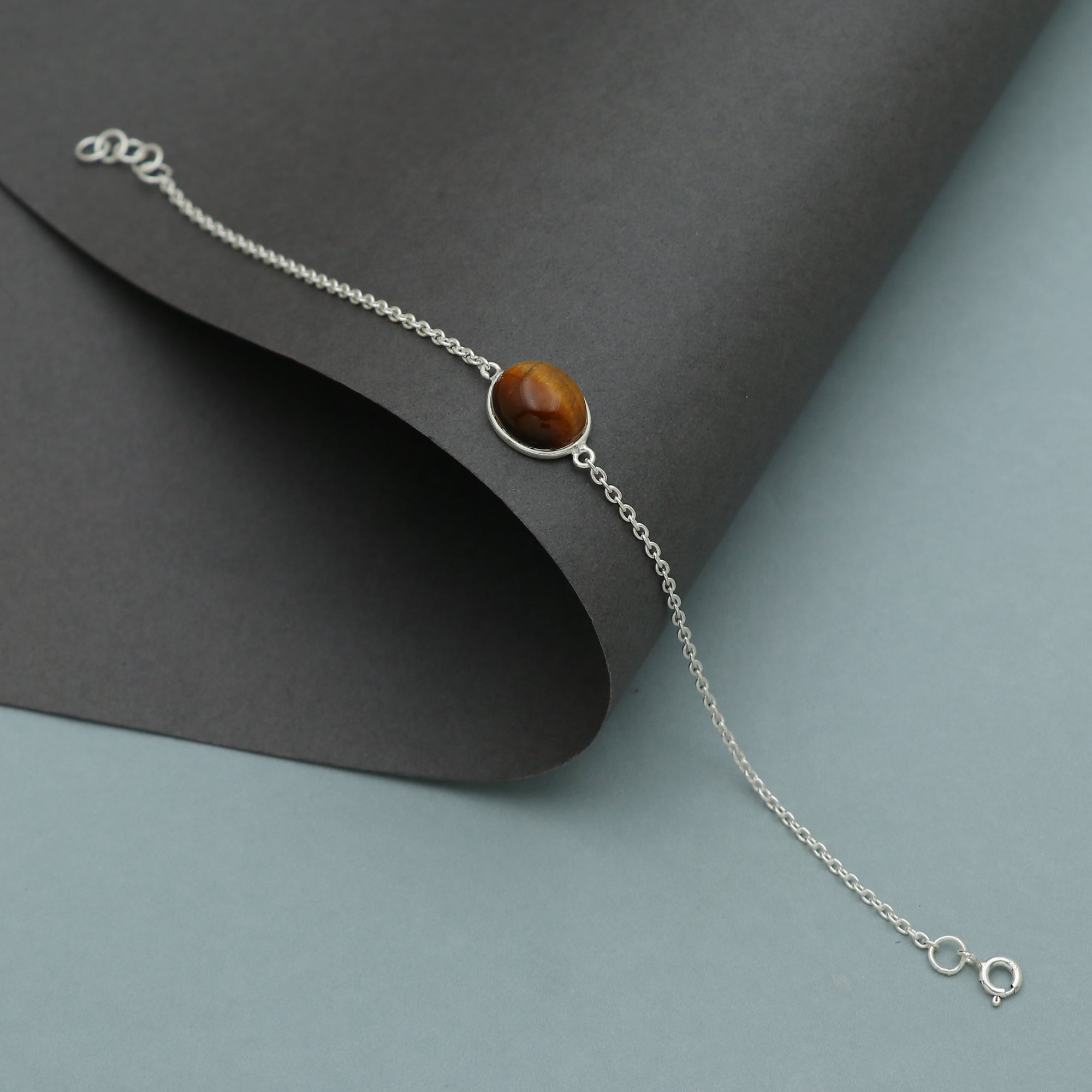 Classic Tiger's Eye Oval Bracelet