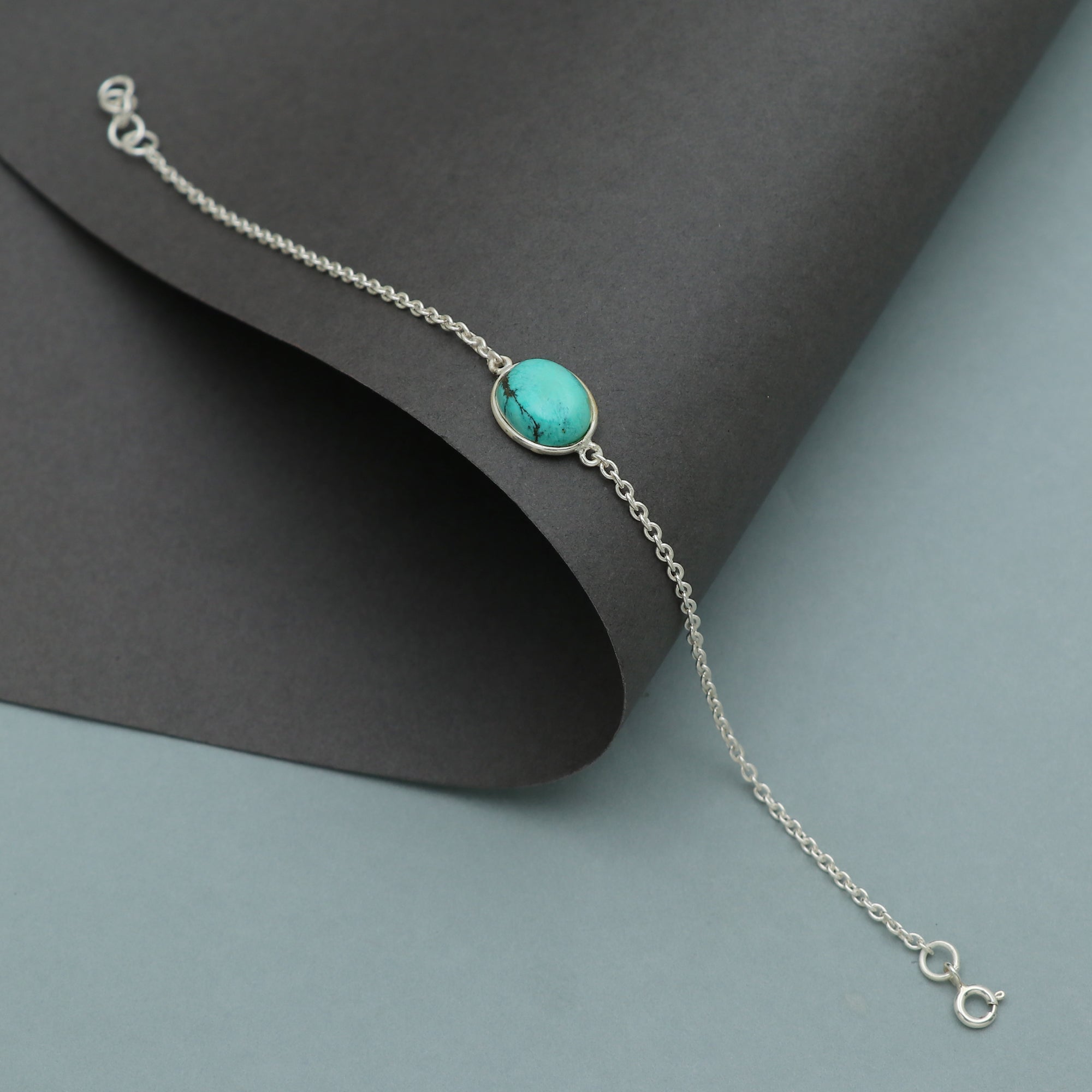 Classic Turquoise Oval Bracelet