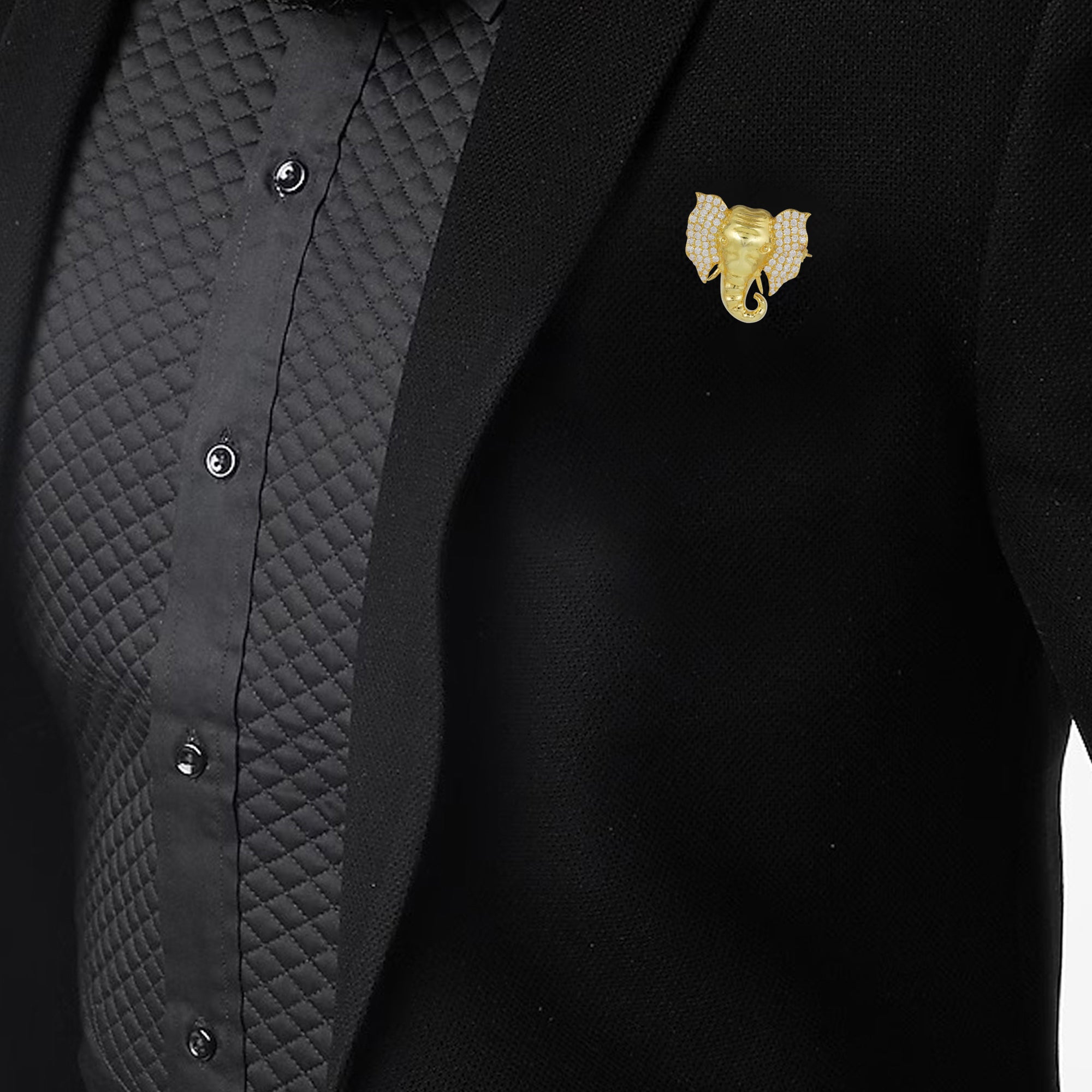 925 Sterling Silver Brooch With Gold Plated