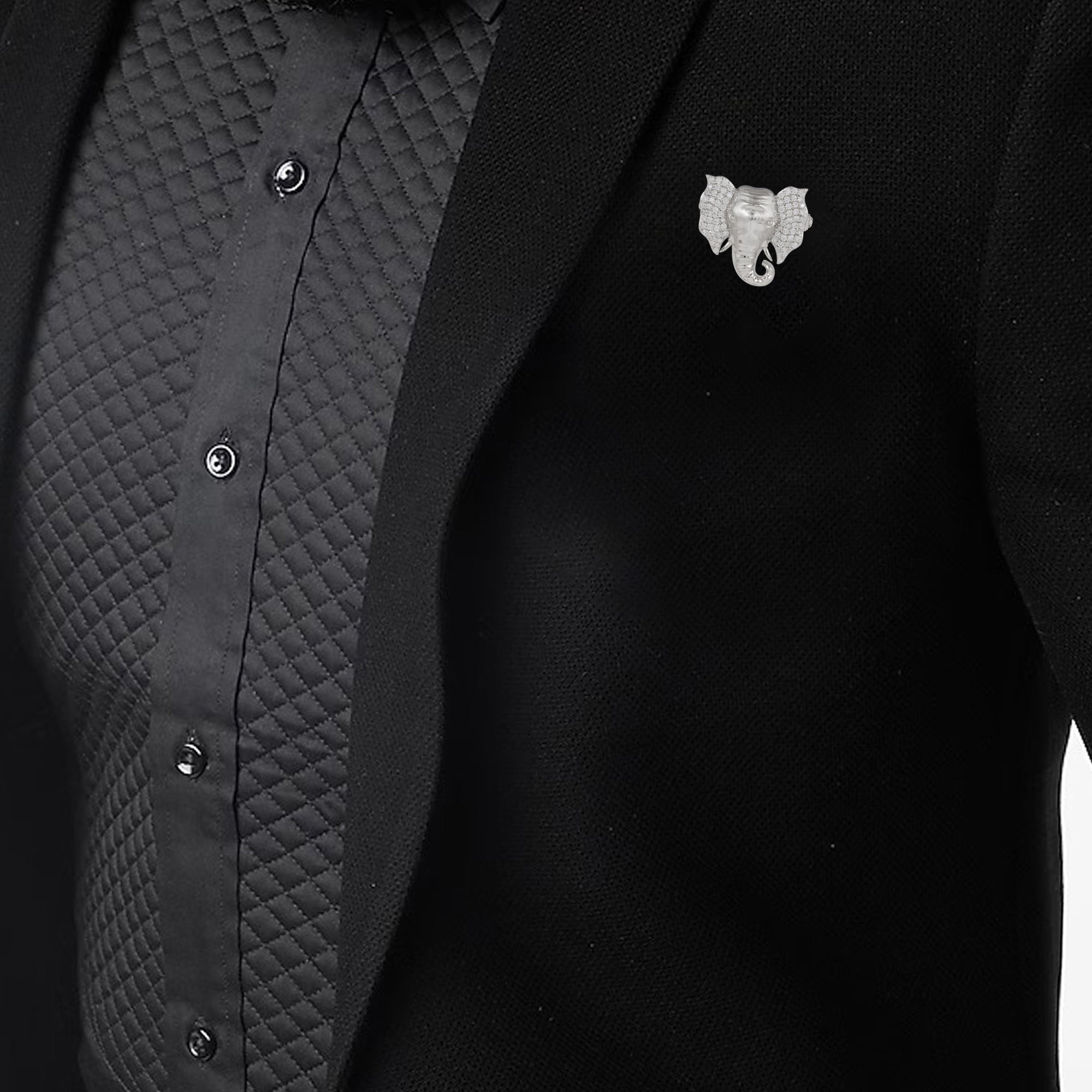 925 Sterling Silver Brooch With Gold Plated