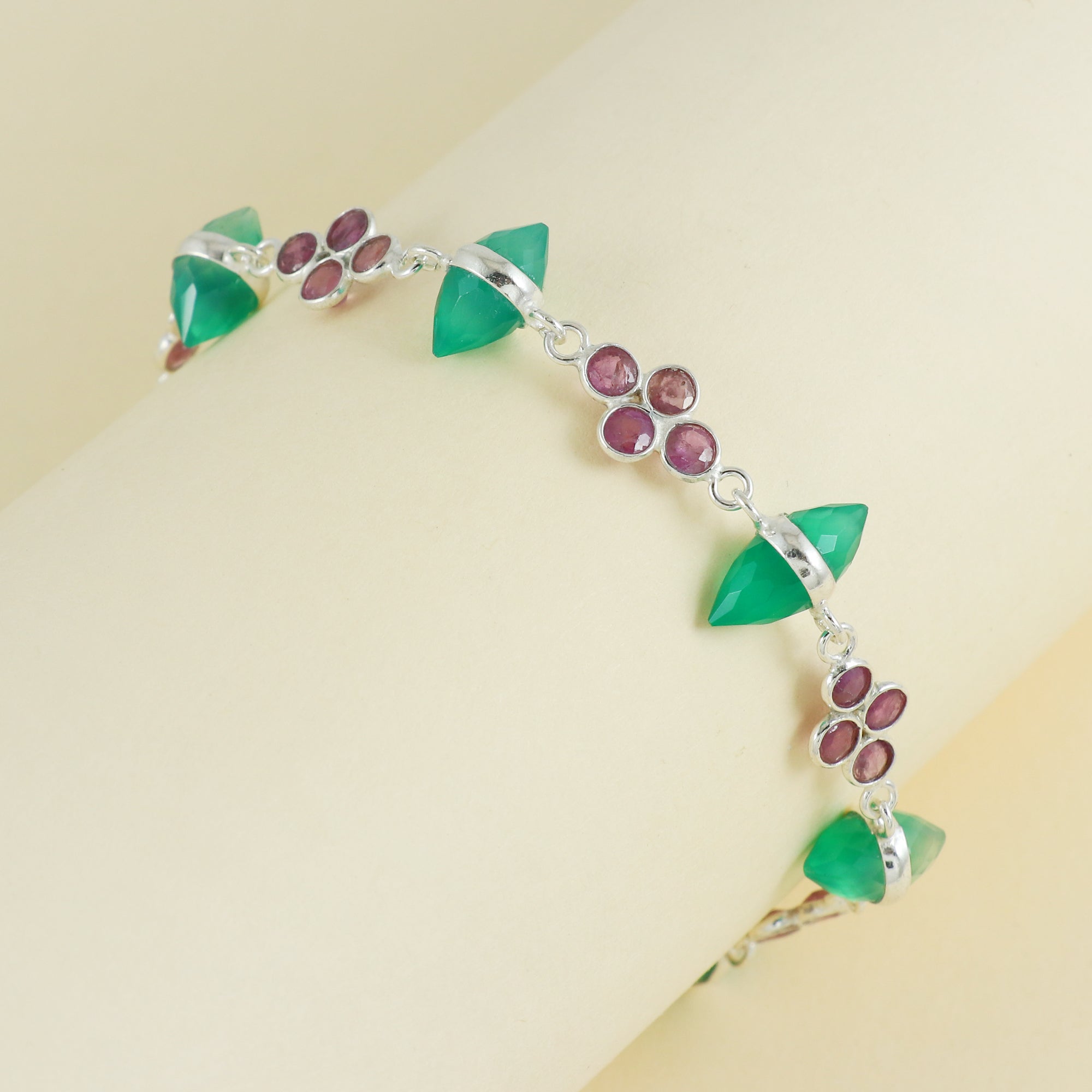 Natural Sterling Silver 925 Bracelet.