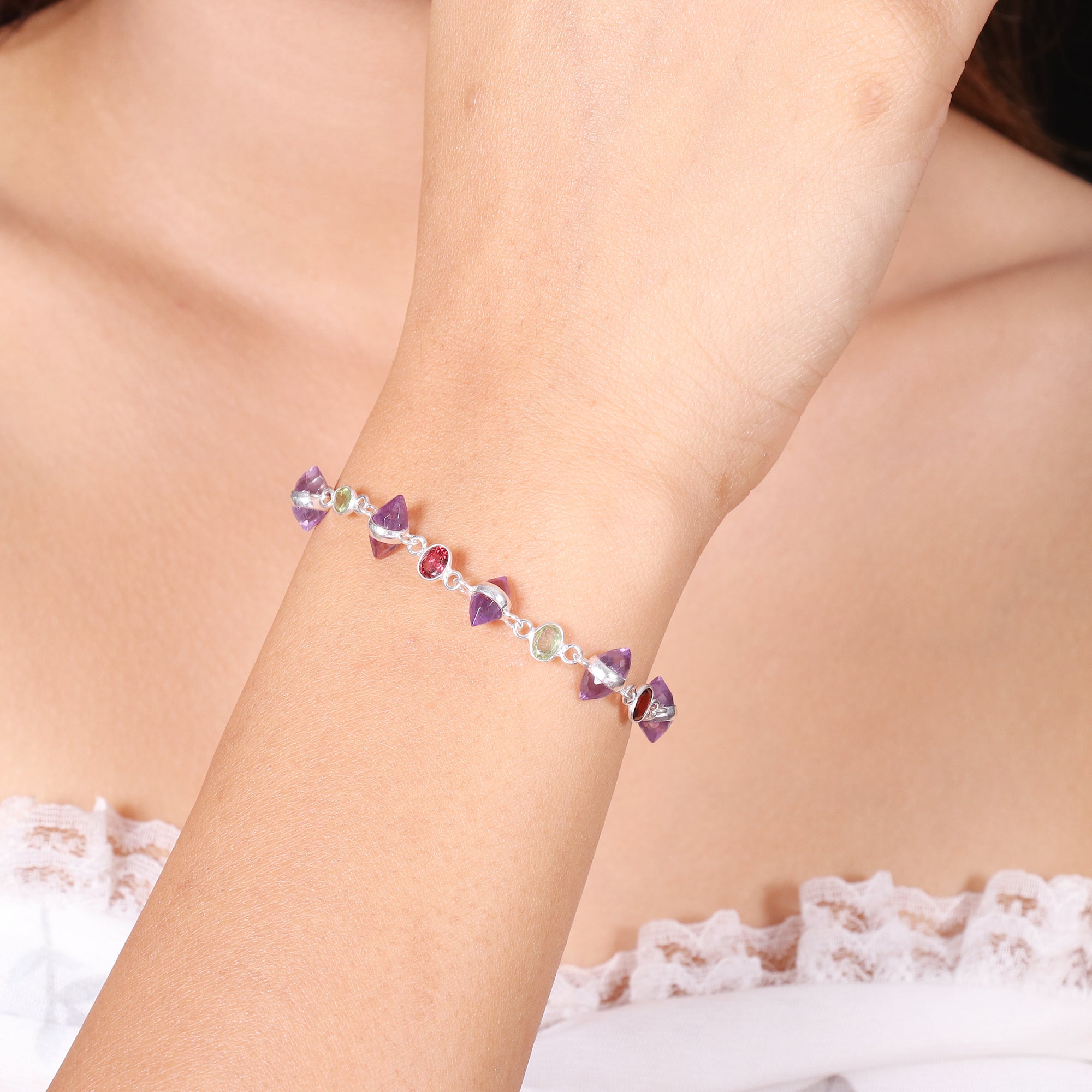 Natural Sterling Silver 925 Bracelet.
