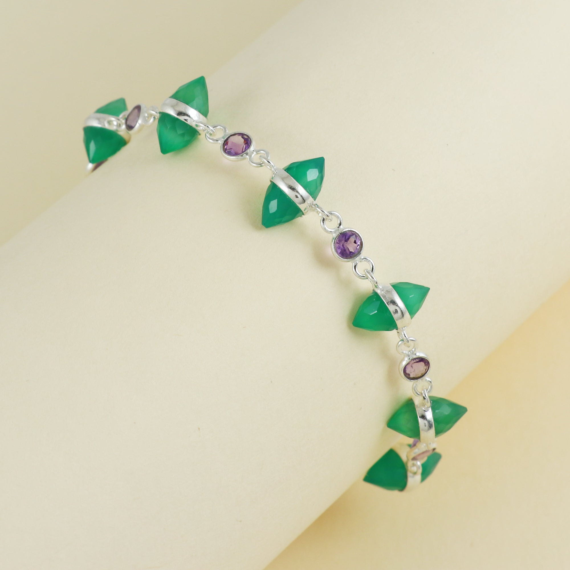 Natural Sterling Silver 925 Bracelet.