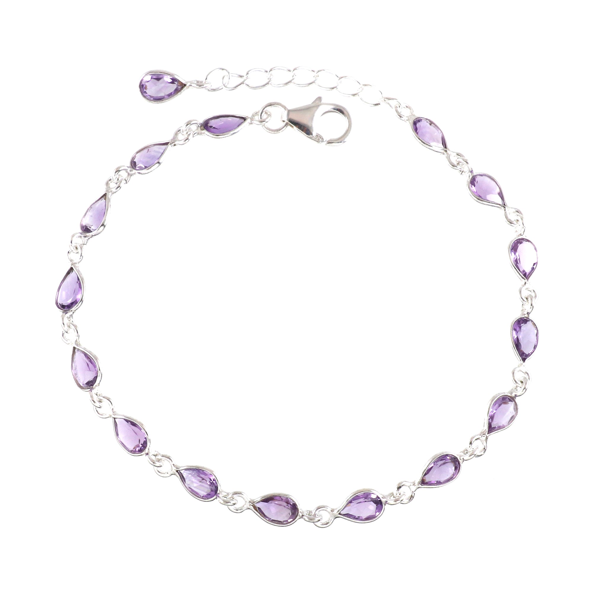 Natural Sterling Silver 925 Bracelet.