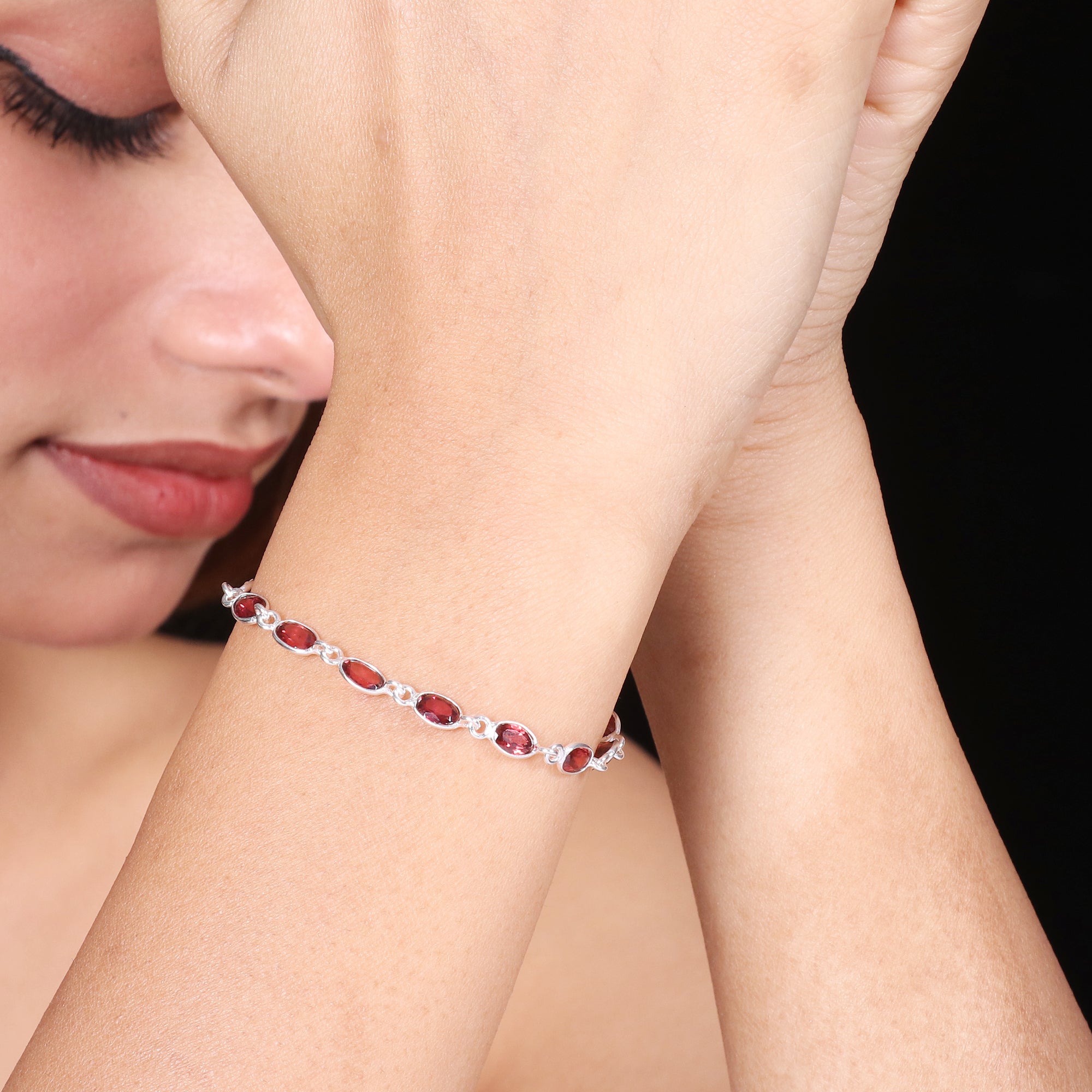 Natural Sterling Silver 925 Bracelet.