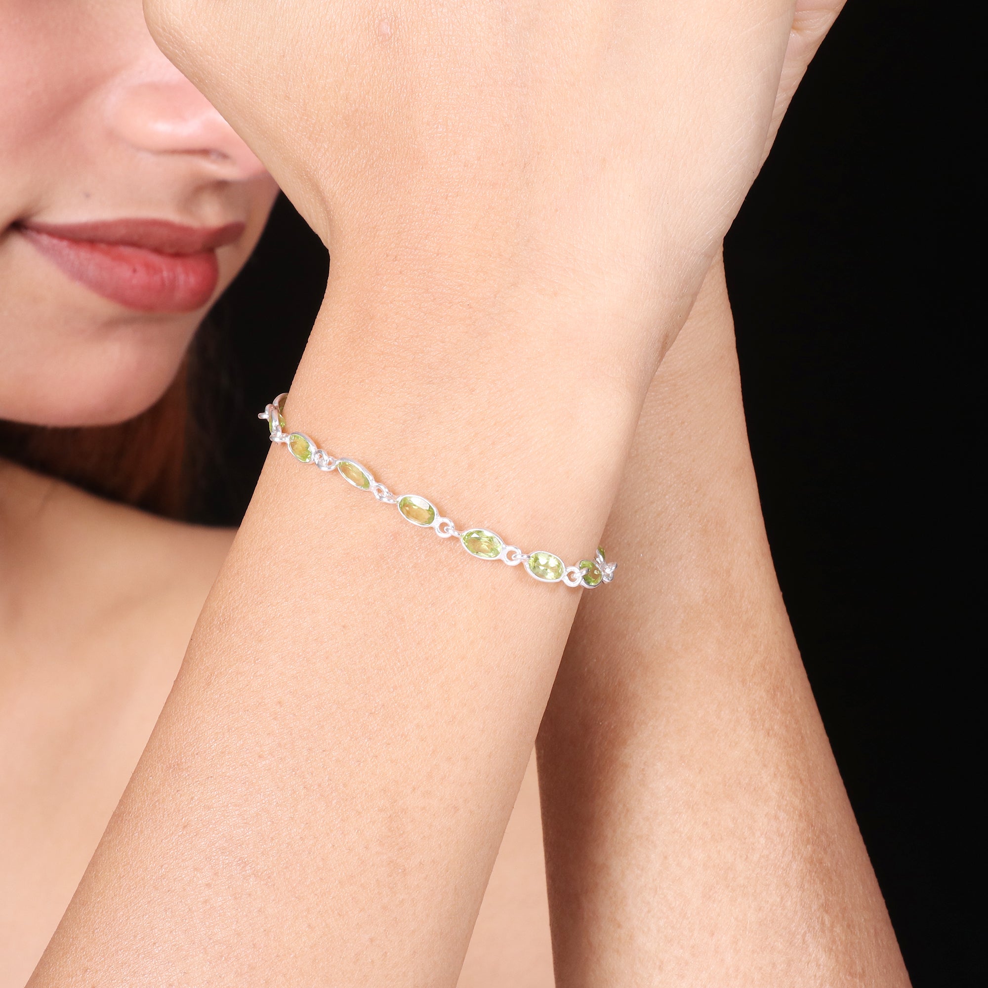 Natural Sterling Silver 925 Bracelet.