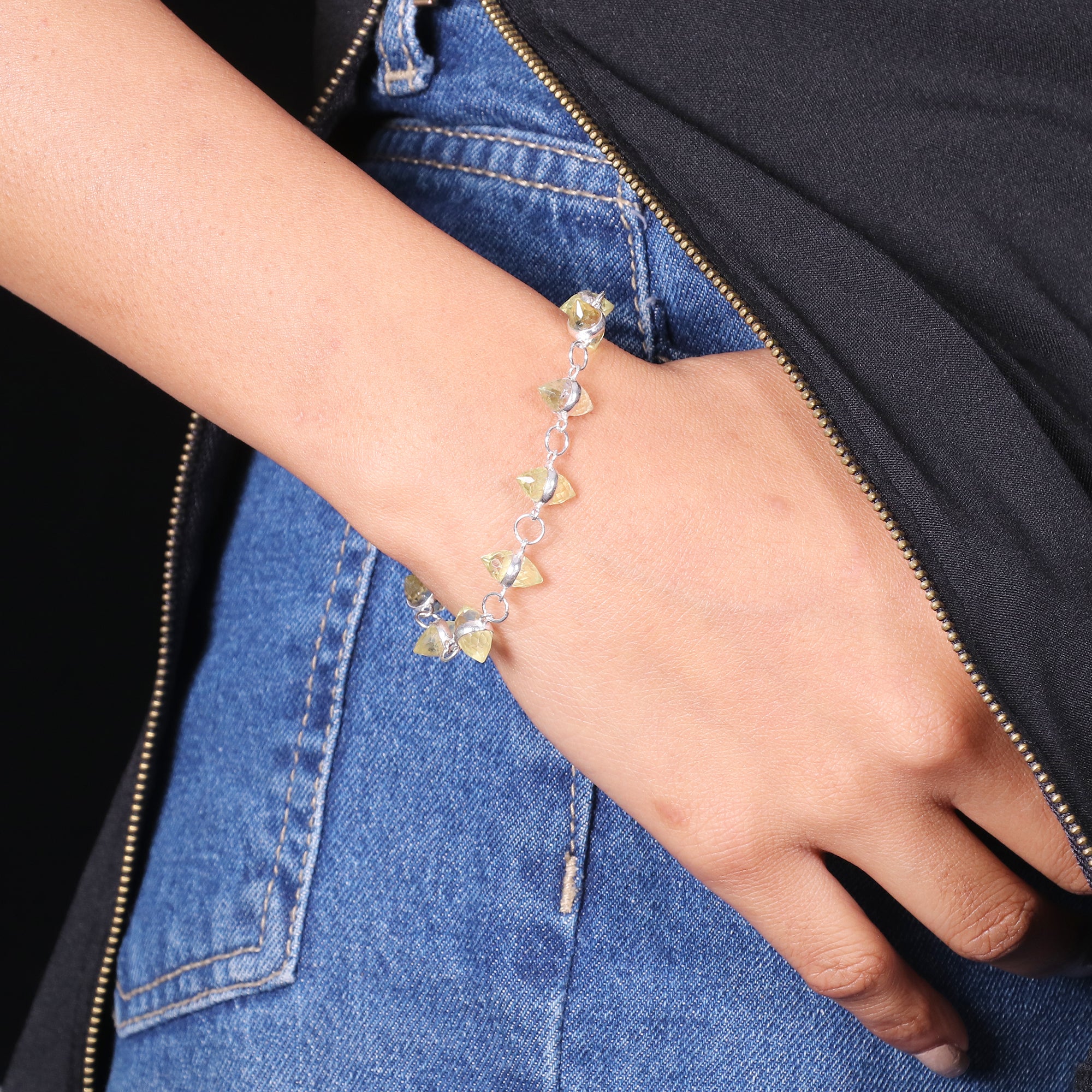 Natural Sterling Silver 925 Bracelet.