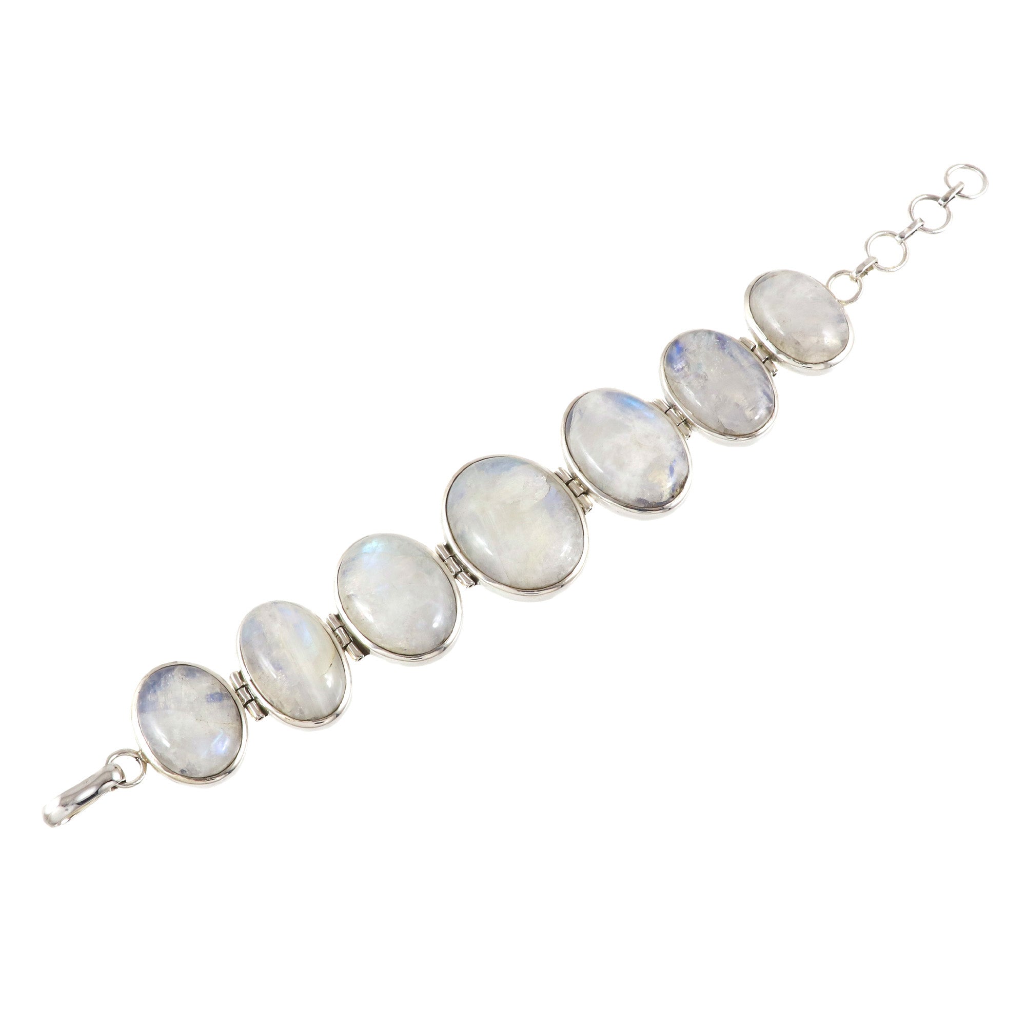 Natural Moonstone Sterling Silver 925 Bracelet