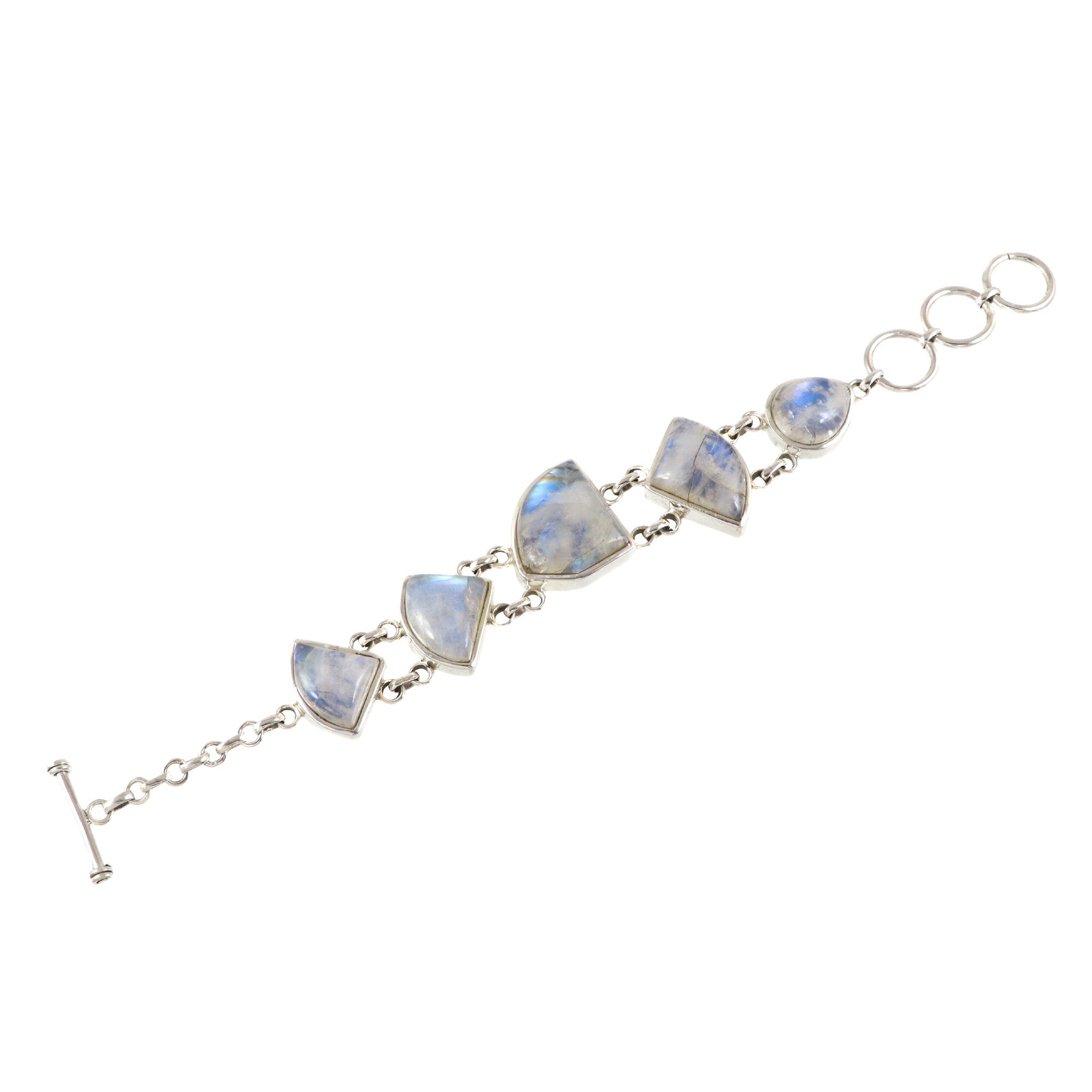 Natural Moonstone Sterling Silver 925 Bracelet