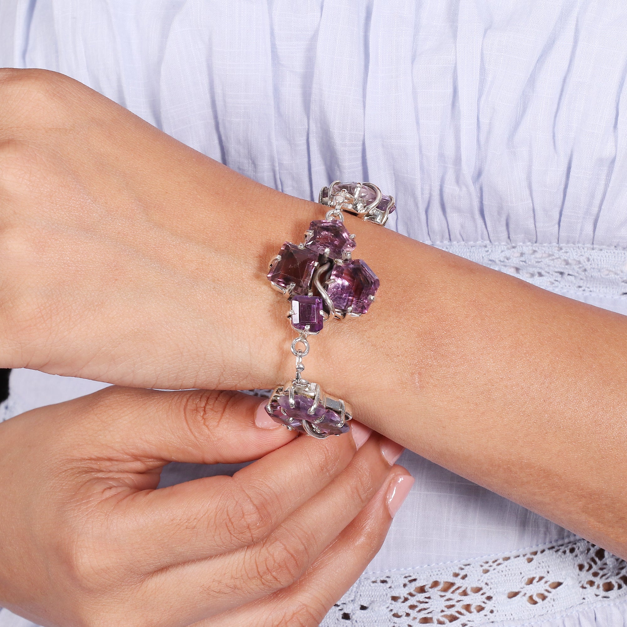 Natural Sterling Silver 925 Bracelet