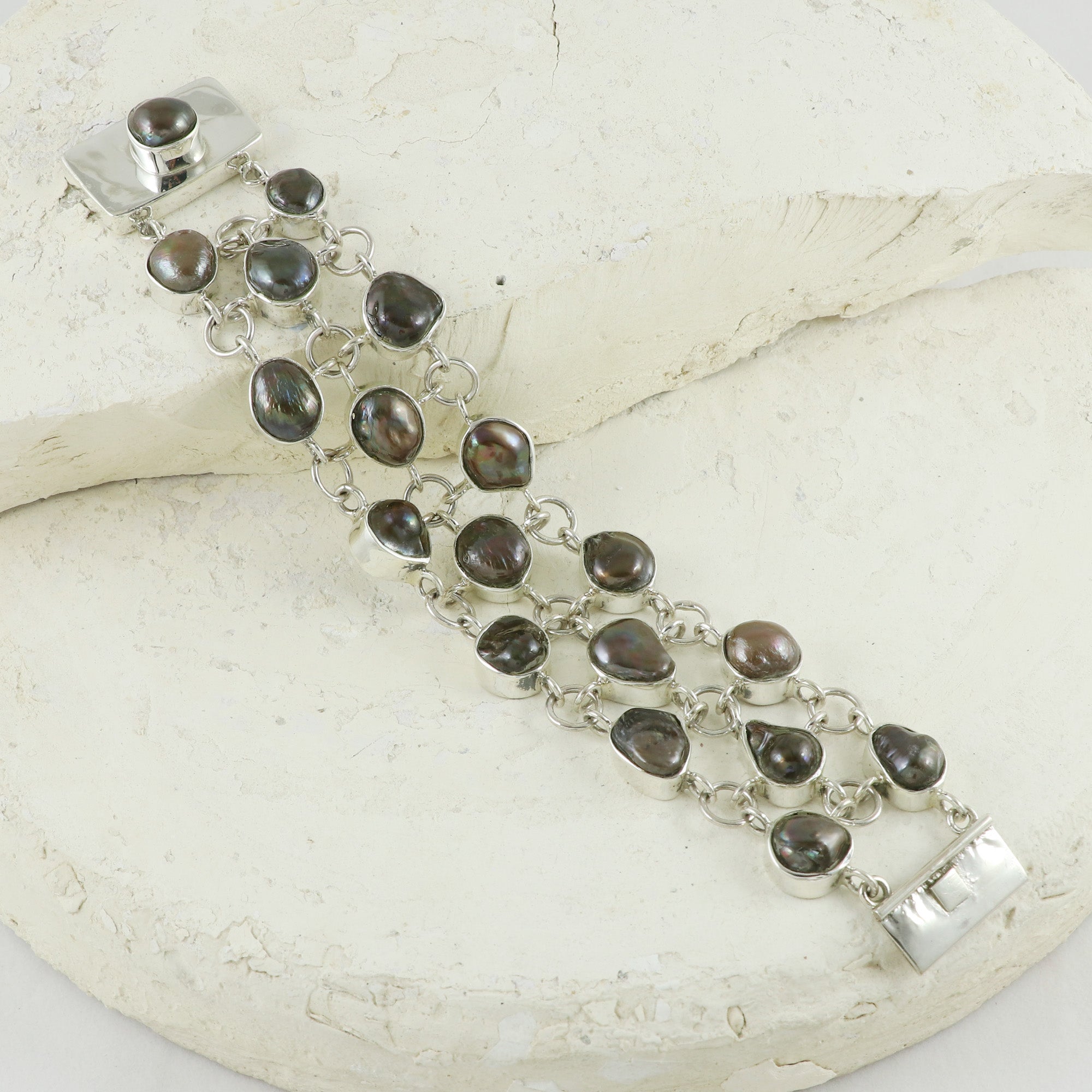 Natural Sterling Silver 925 Bracelet
