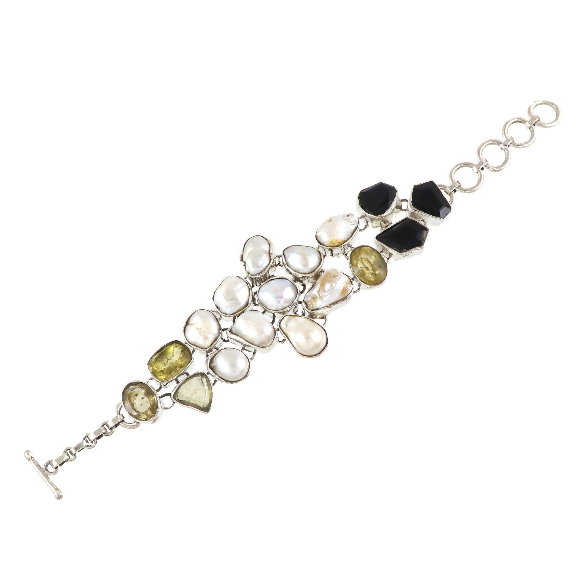 Natural Pearl Sterling Silver 925 Bracelet