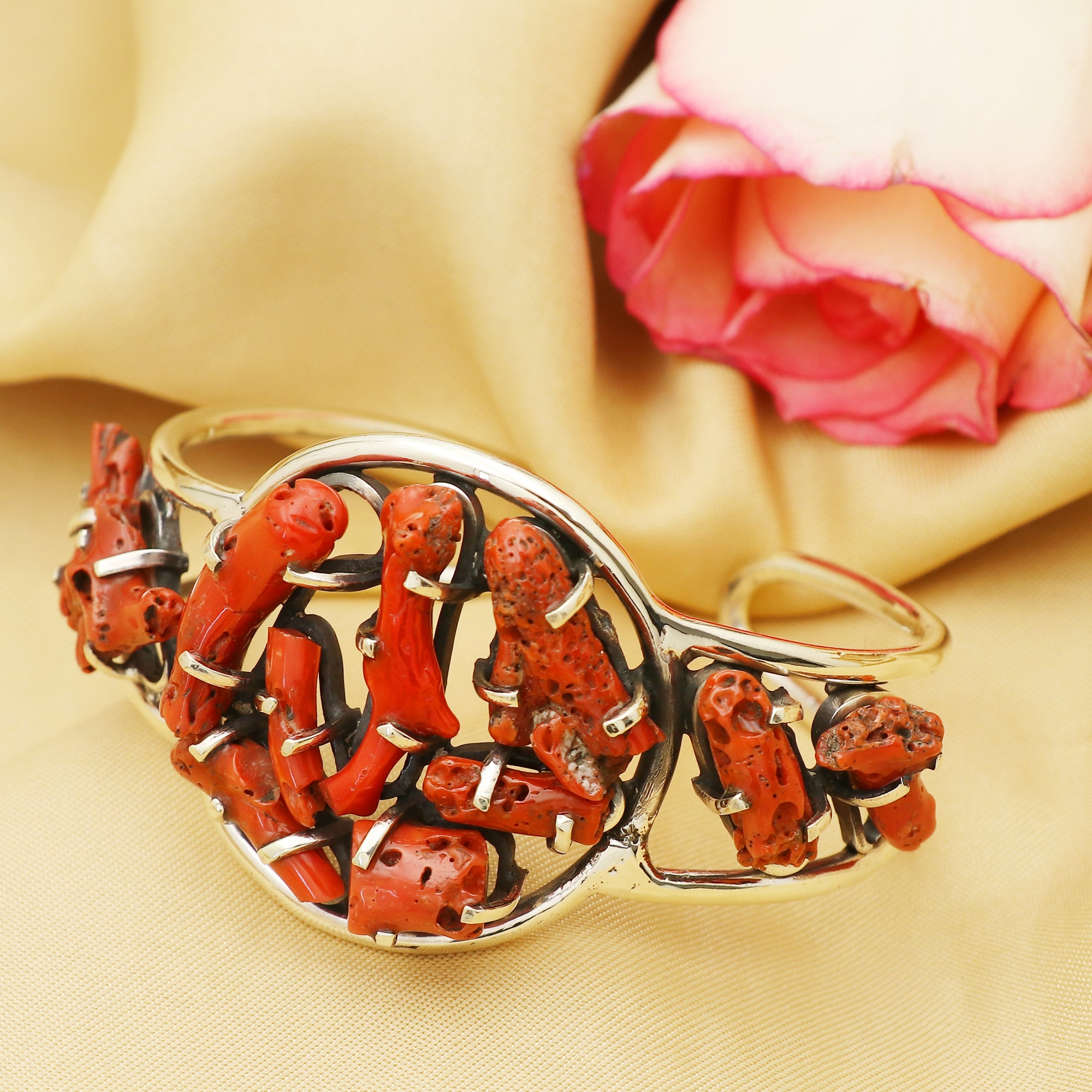 Globe Coral Cuff