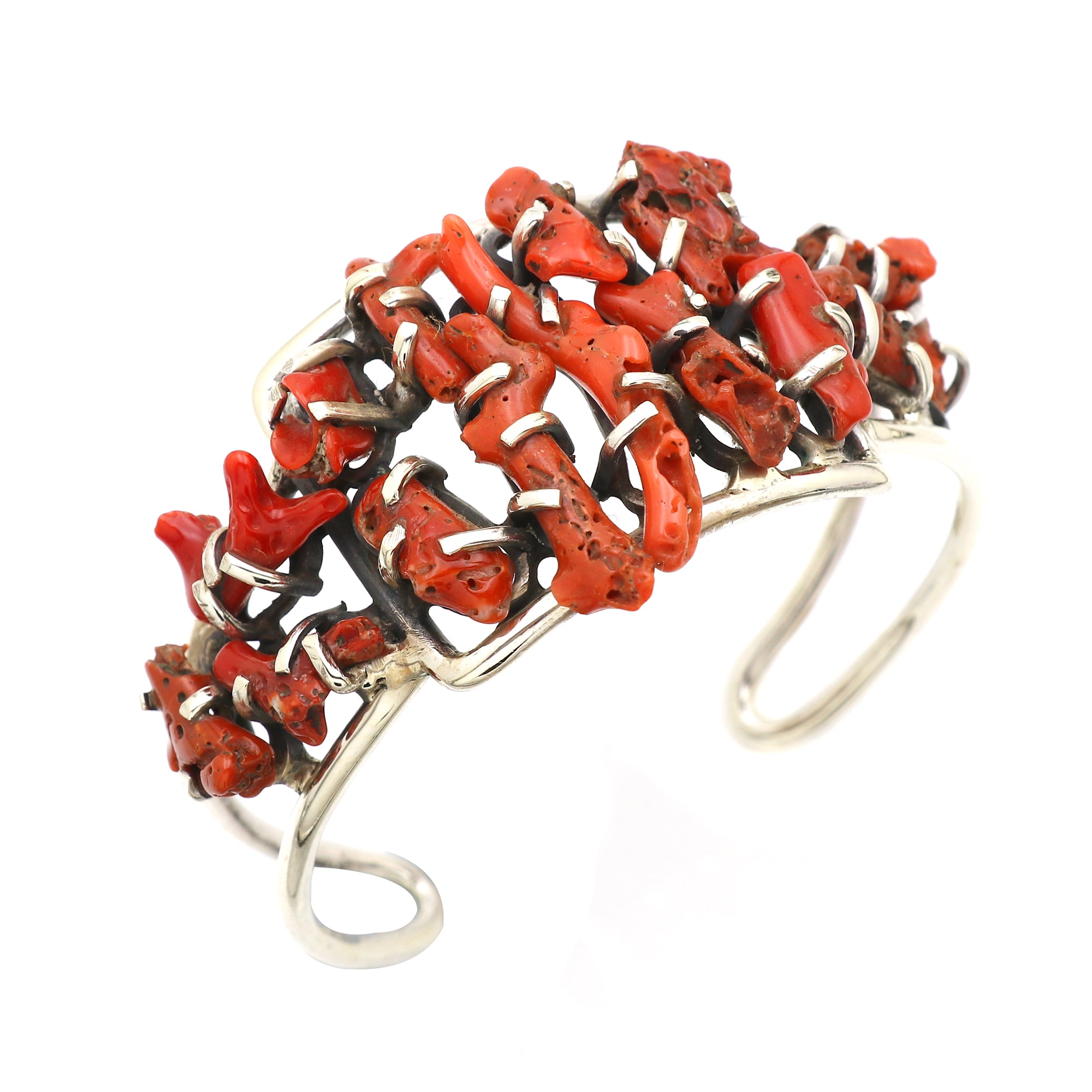 Square Coral Cuff