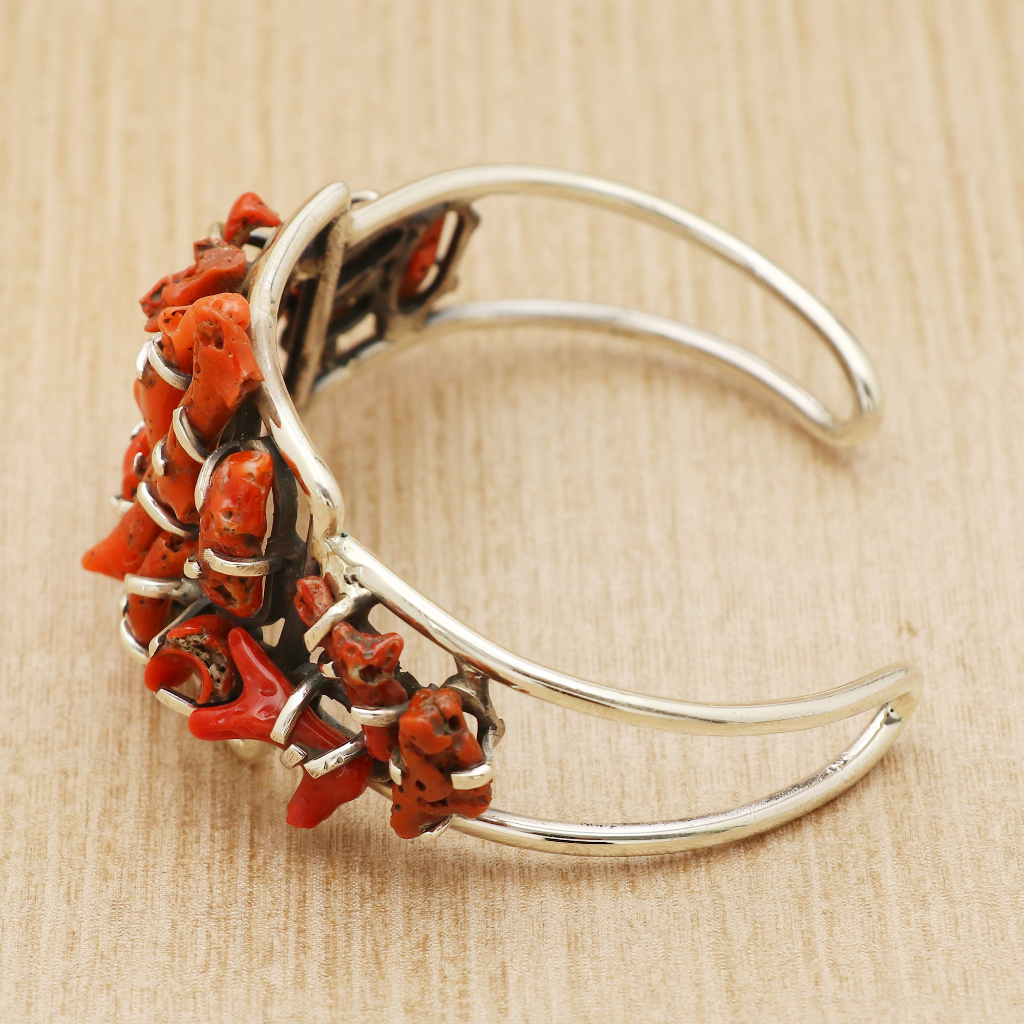 Square Coral Cuff