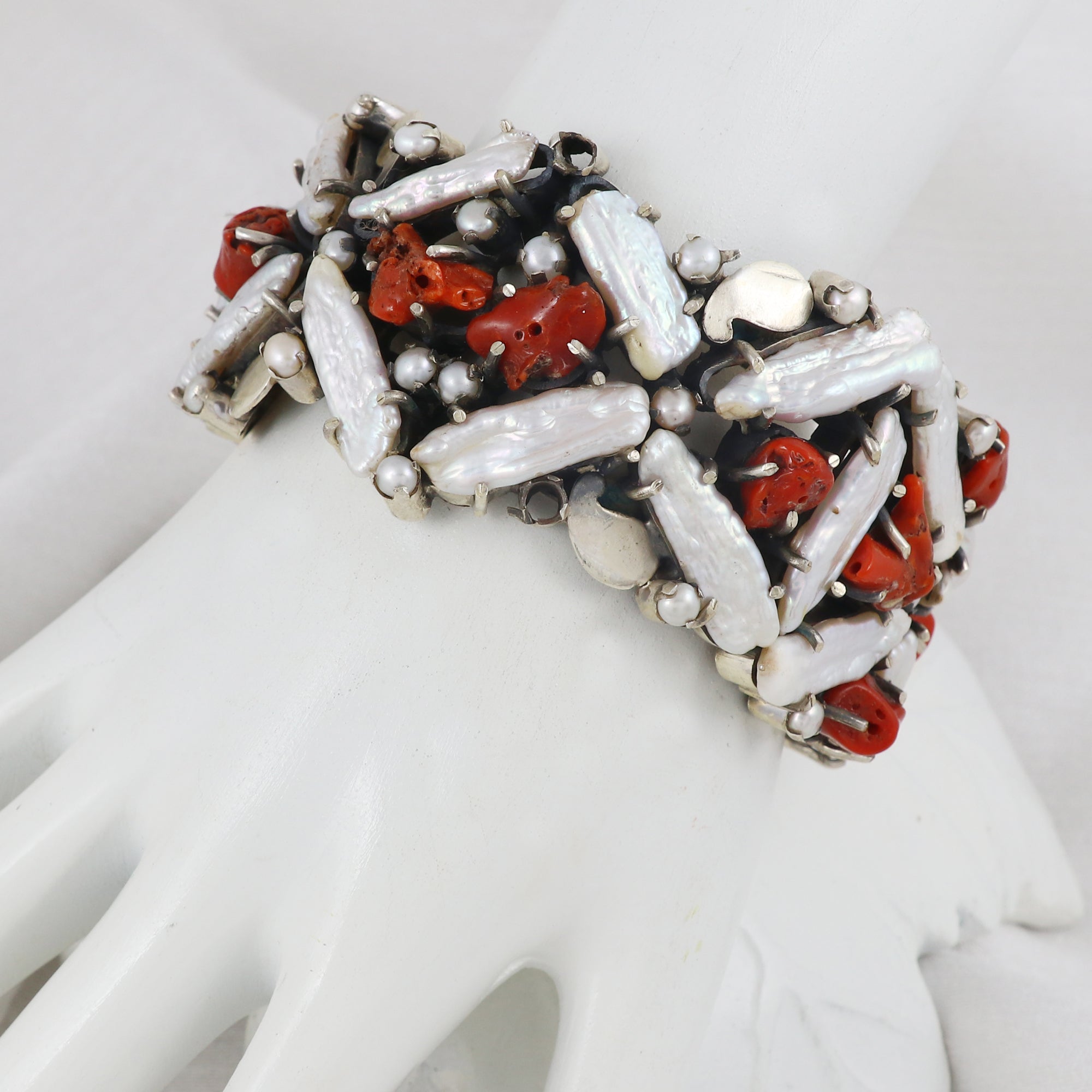 Pearl Coral Cuff 925