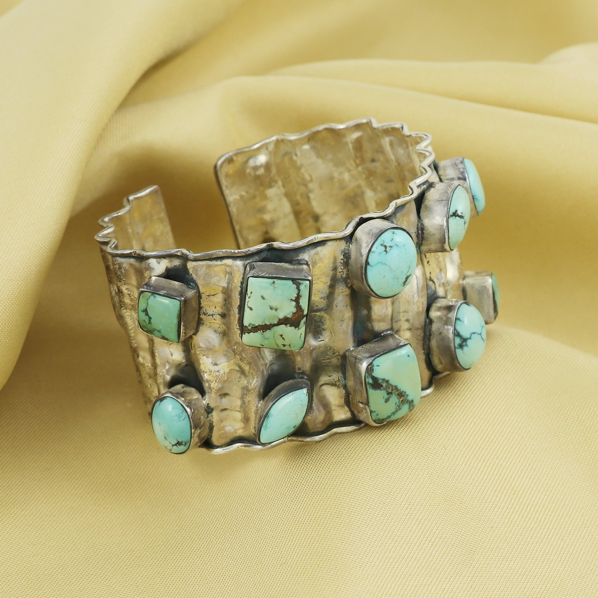 Turquoise Gemstone Cuff Bracelet