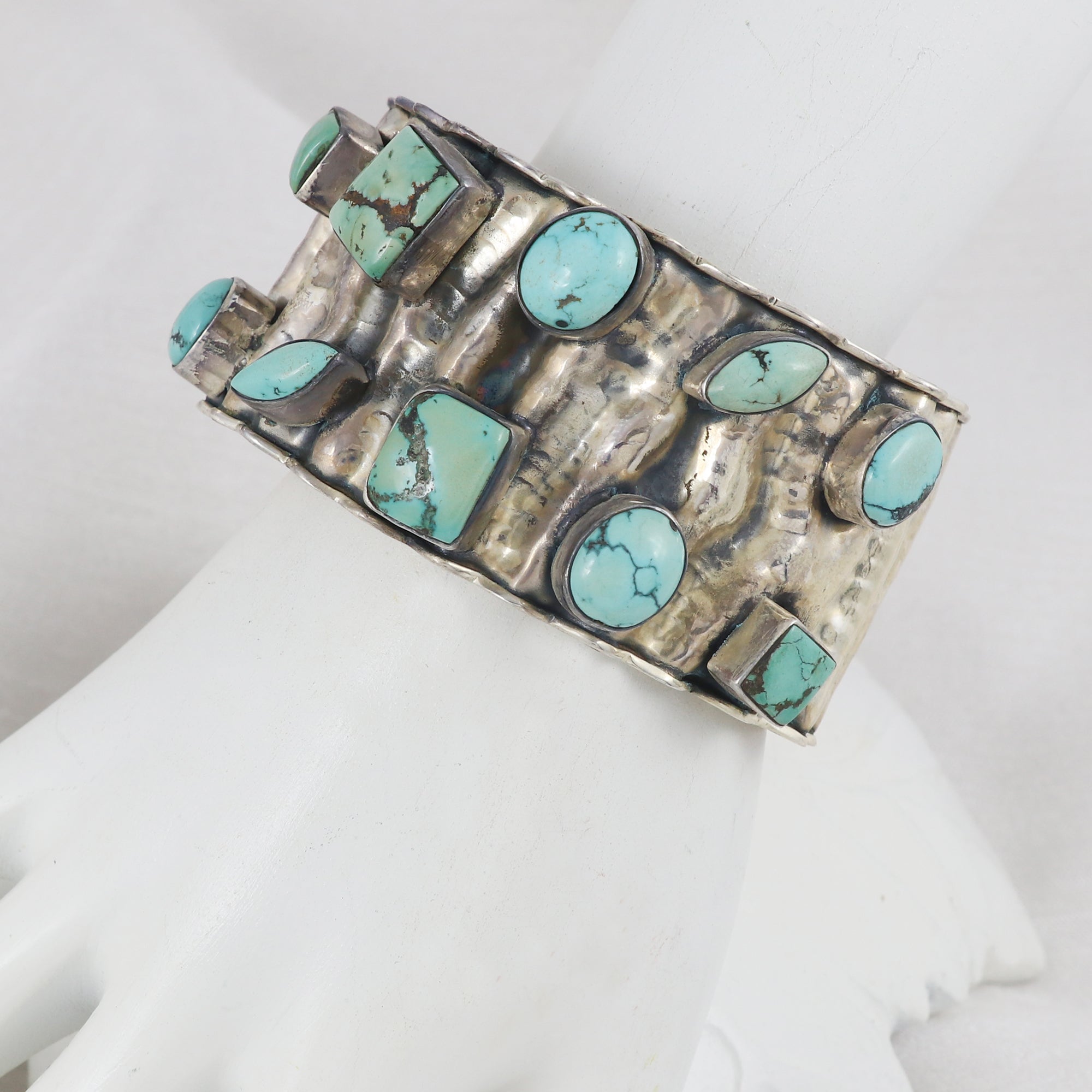 Turquoise Gemstone Cuff Bracelet