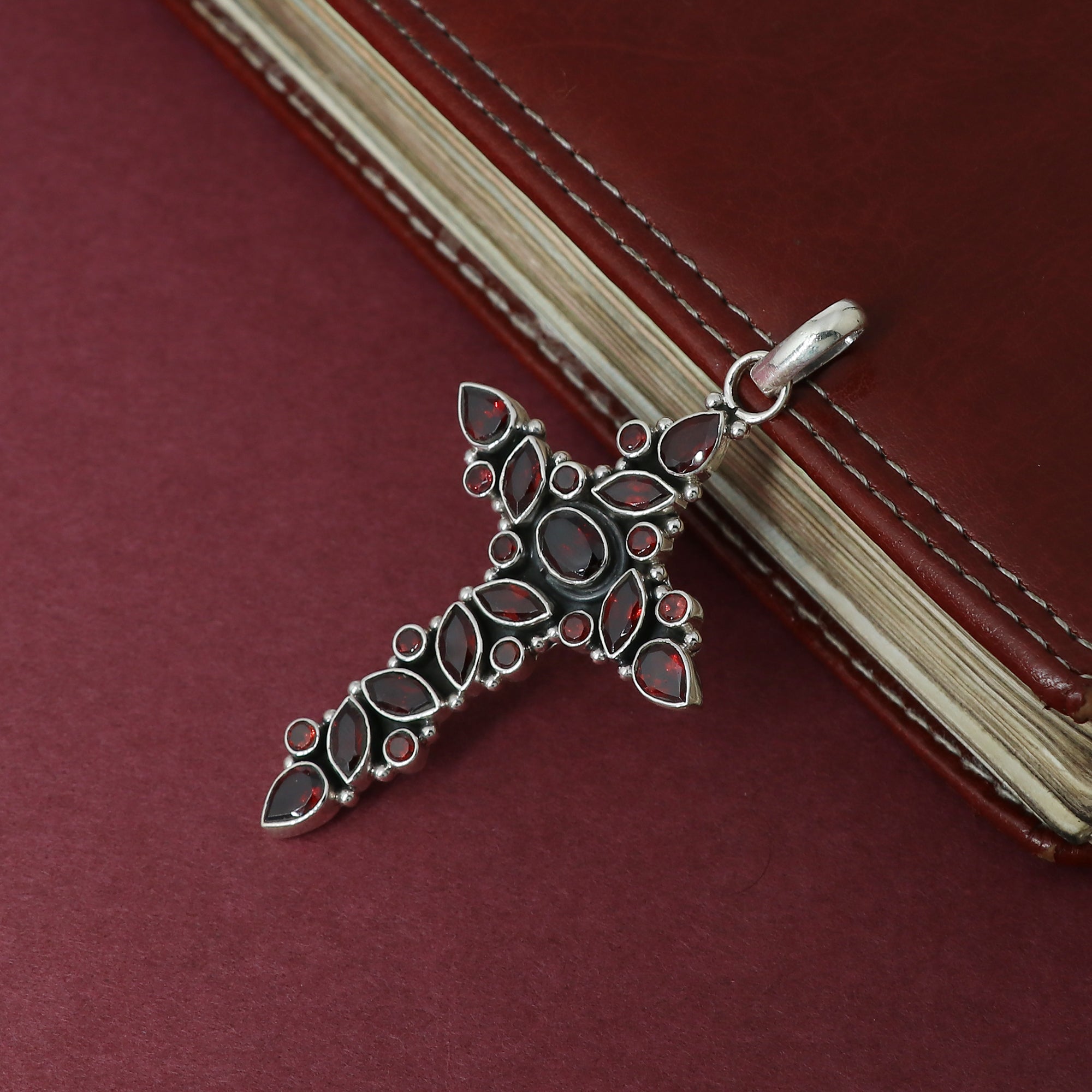 Designer Garnet Stone Pendent