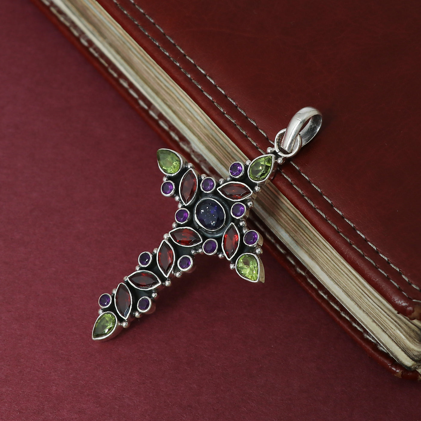 Designer Multi Stone Pendent