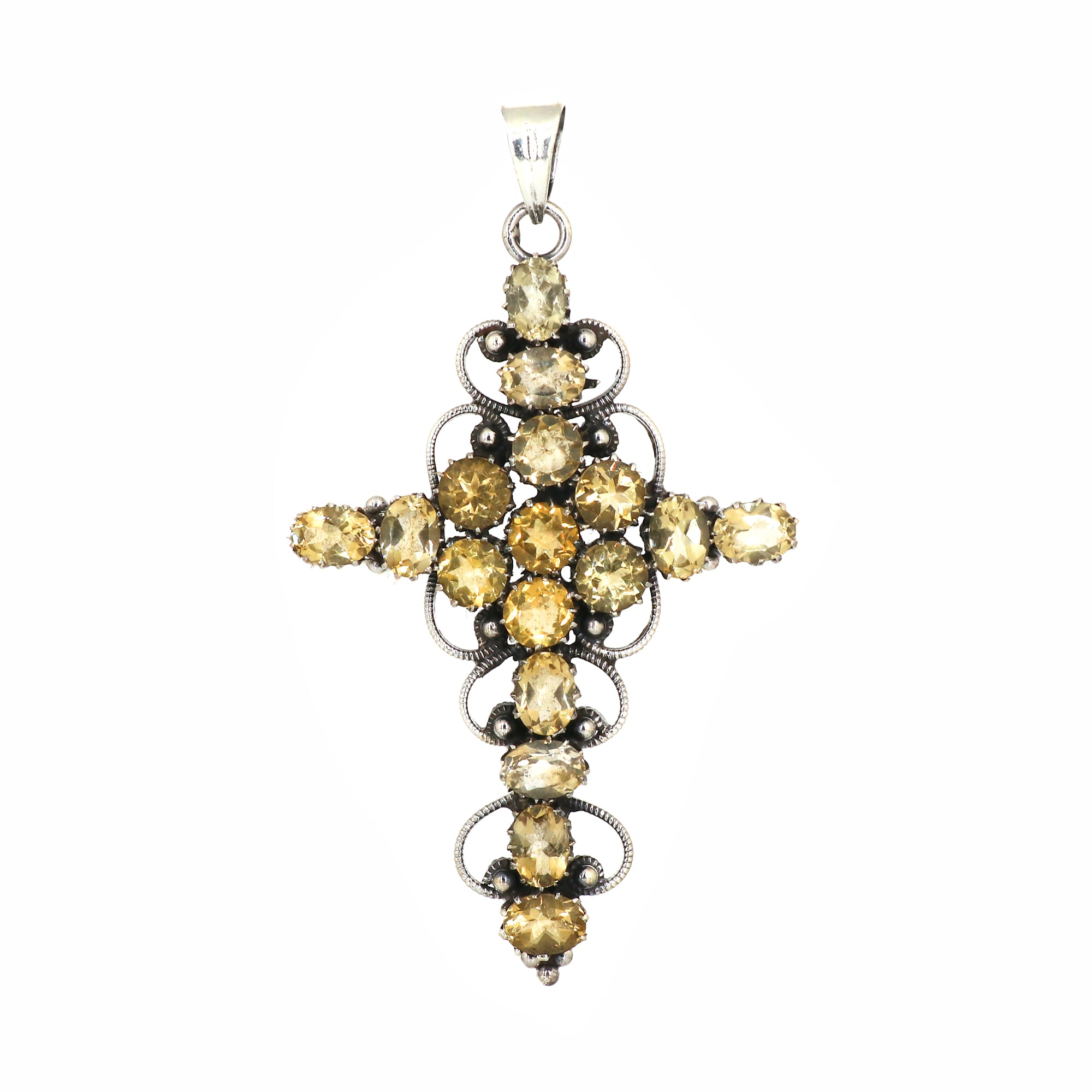 Sterling Silver Citrine Gemstone Pendant