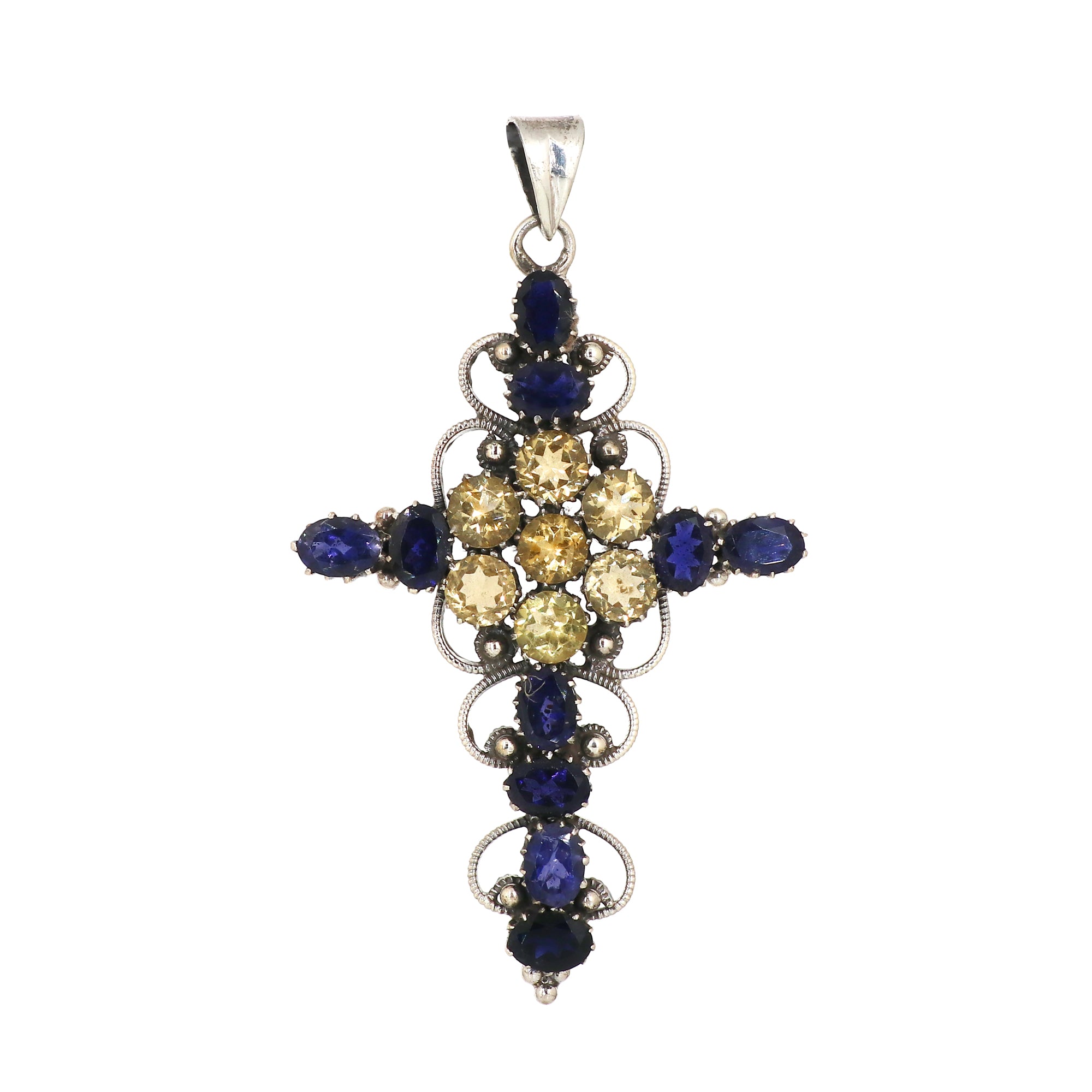 Sterling Silver Multi Gemstone Pendant