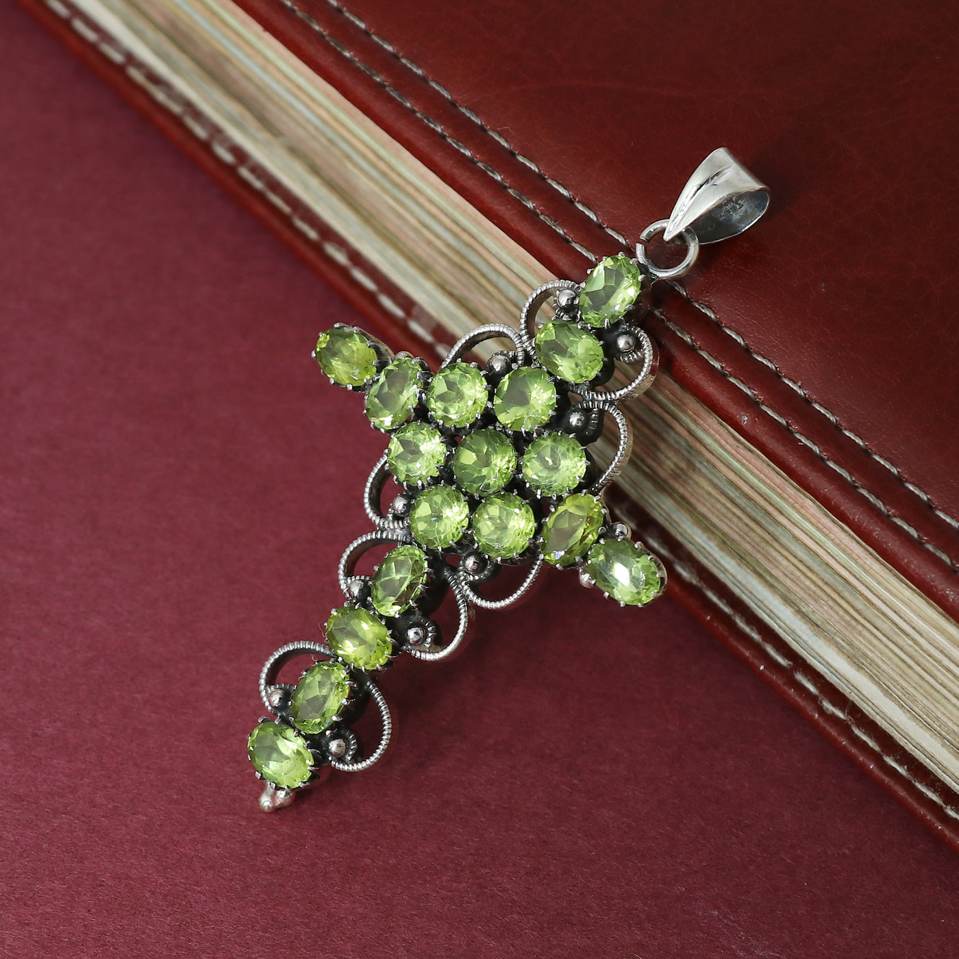 Sterling Silver Peridot Gemstone Pendant