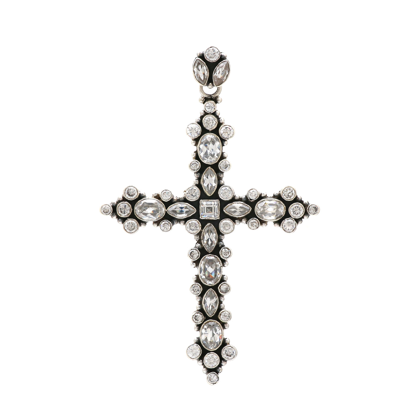 Designer Cubic Zirconia Stone Cross Pendant