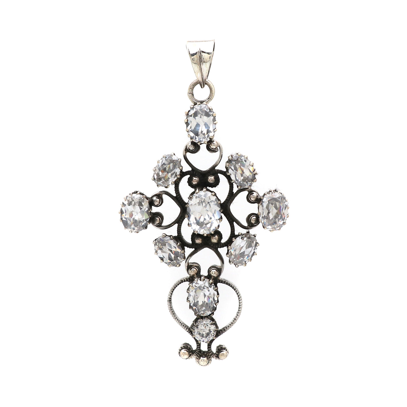 Sterling 925 Silver Cubic Zirconia Stone Pendant