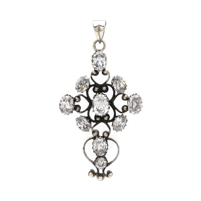 Sterling 925 Silver Cubic Zirconia Stone Pendant