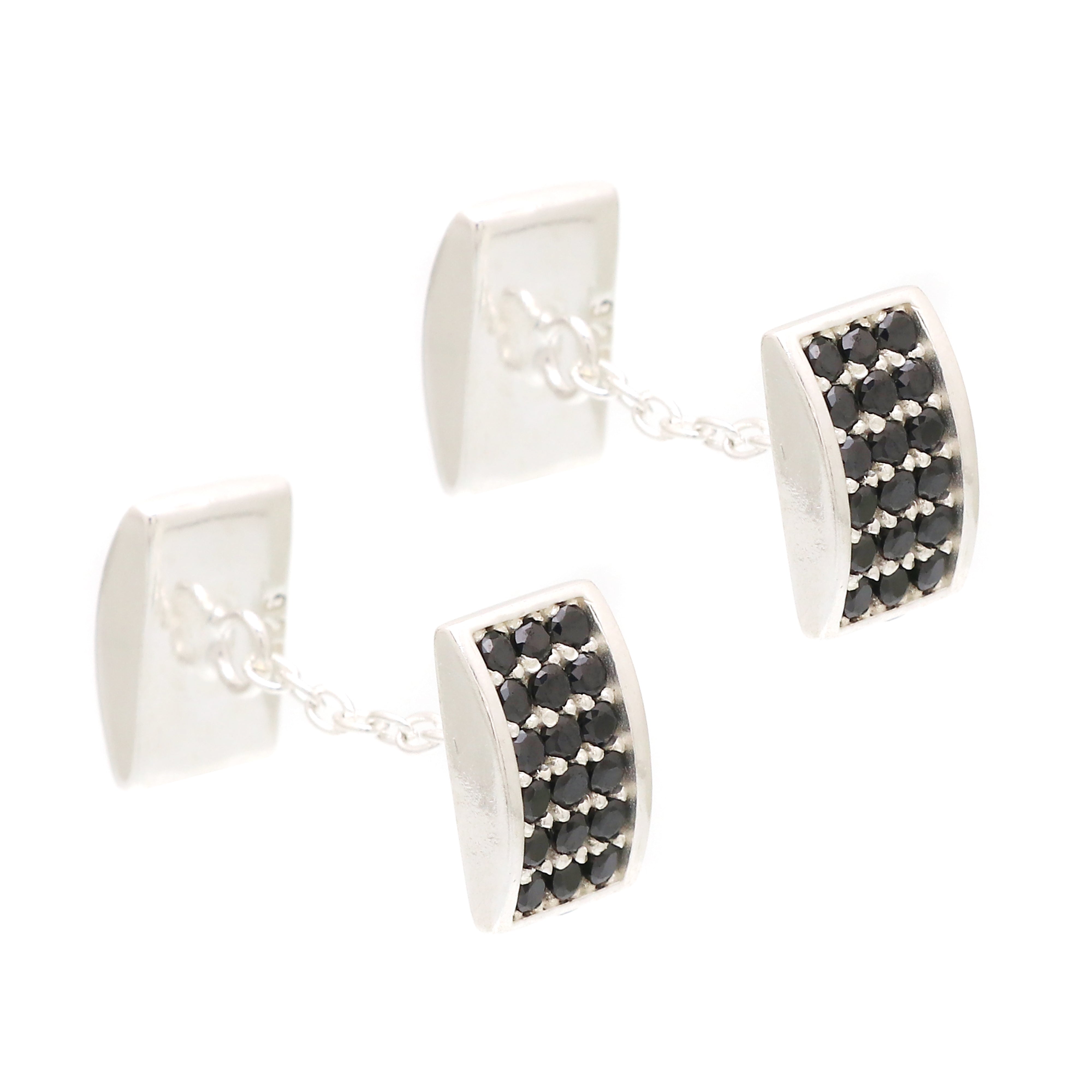 72 diamond studded Rectangle Cufflinks