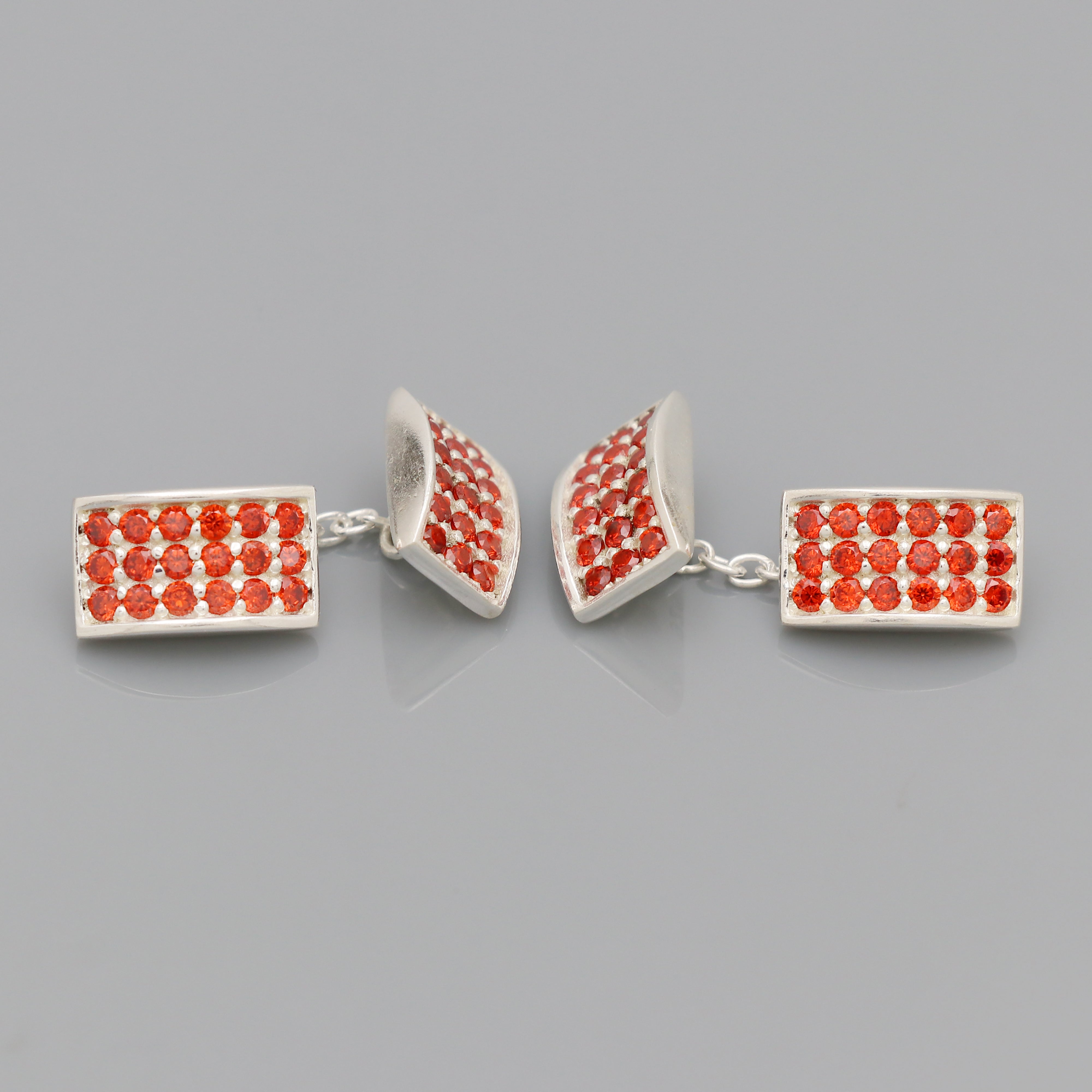 72 diamond studded Rectangle Cufflinks