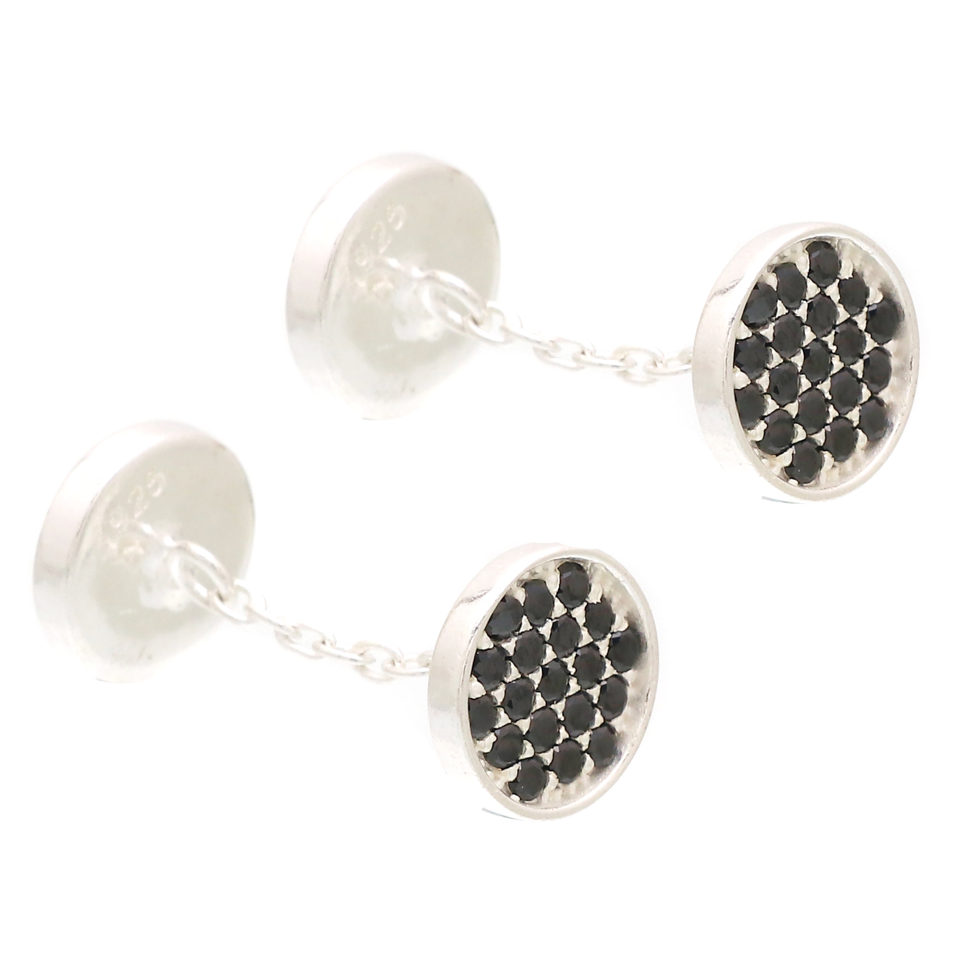 76 diamond studded Circle Cufflinks