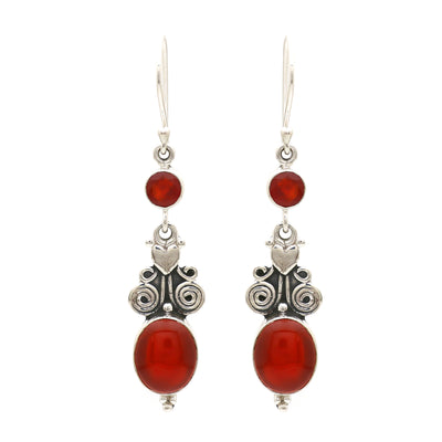 Azra Red Onyx Earrings