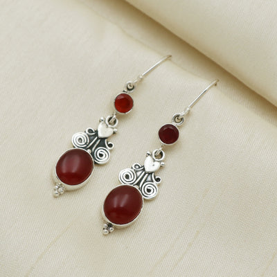 Azra Red Onyx Earrings