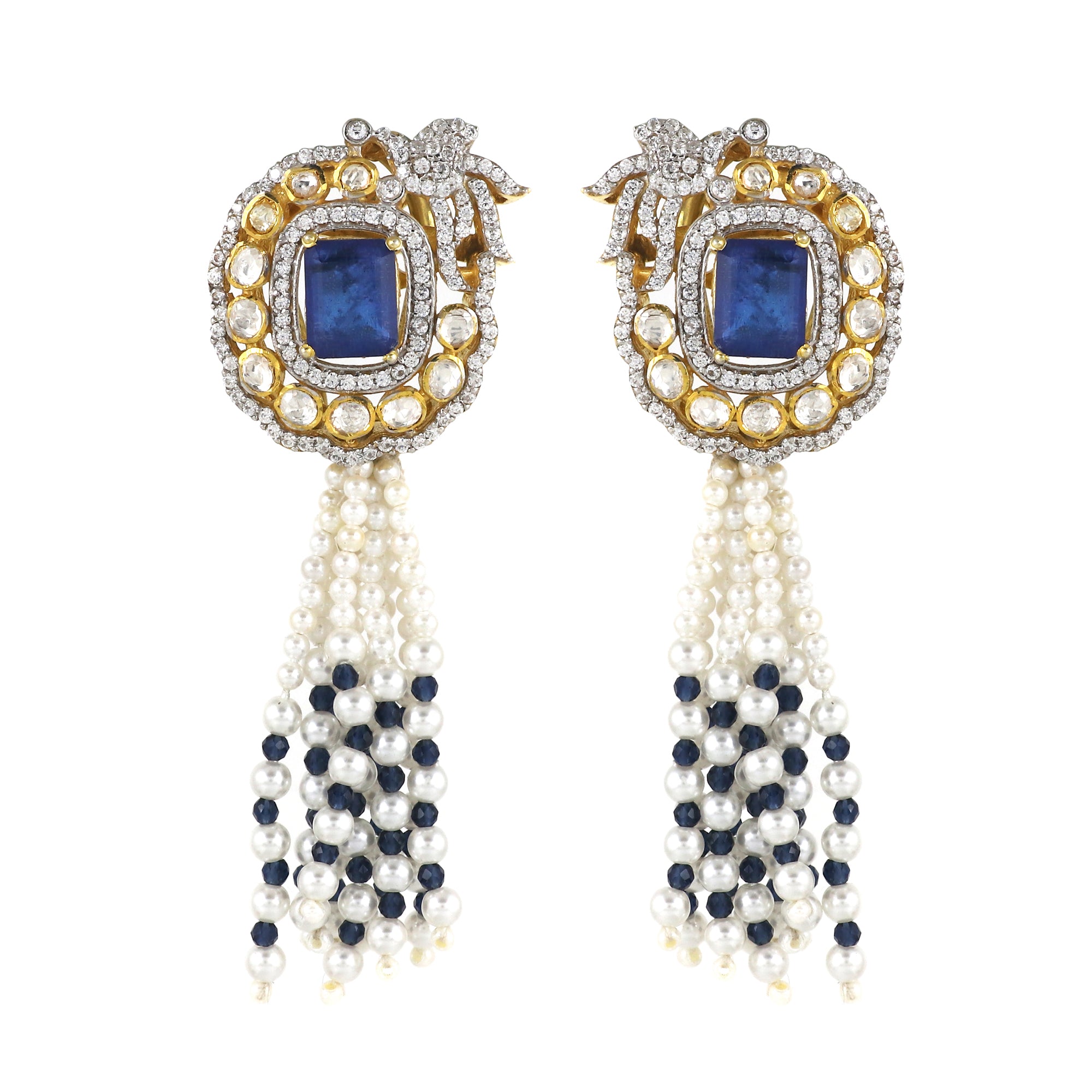 Moissanite Diamond Polki Earring