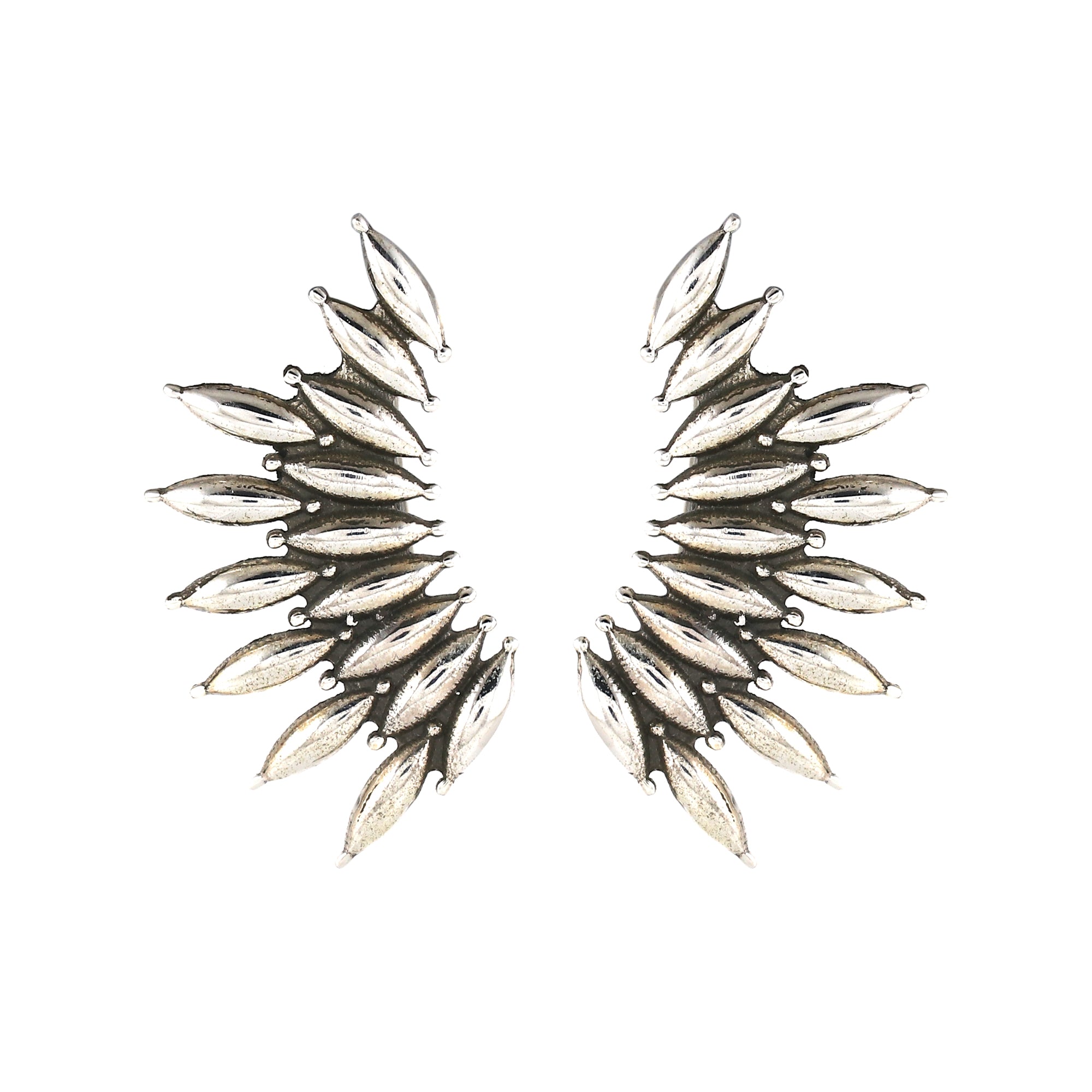 Silver Long Drop Earcrawlers