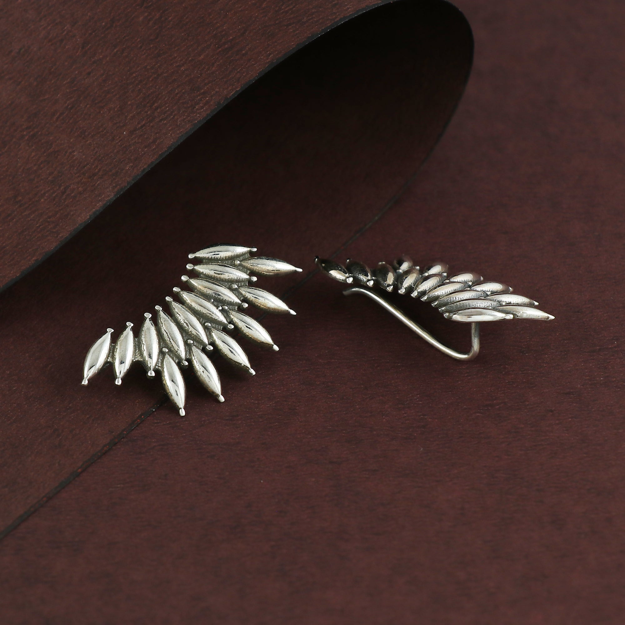 Silver Long Drop Earcrawlers